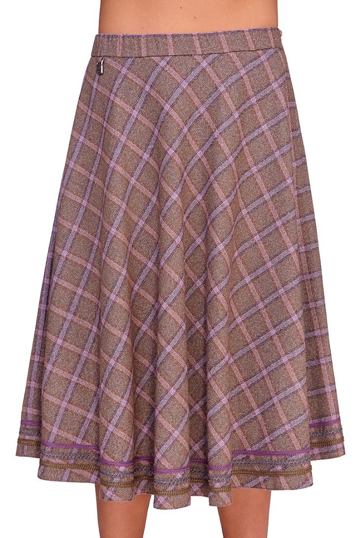 Hammerschmid Trachtenrock Herbstlicher Tellerrock - FISCHEN - haselnuss