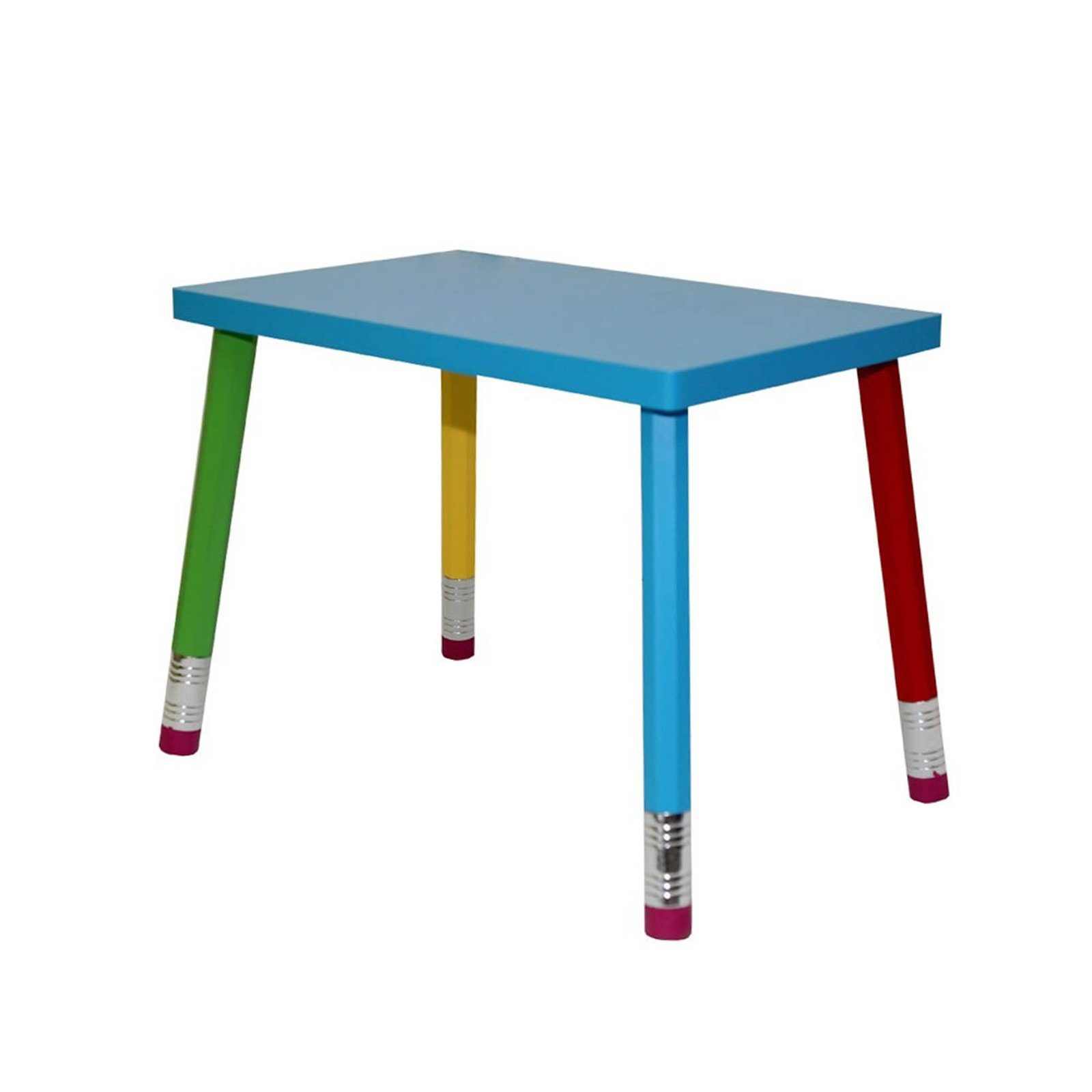 HTI-Line children's seating group, children's table group, colored pencil design (3-piece set, 1 table and 2 chairs), children's chair, children's table, children's furniture