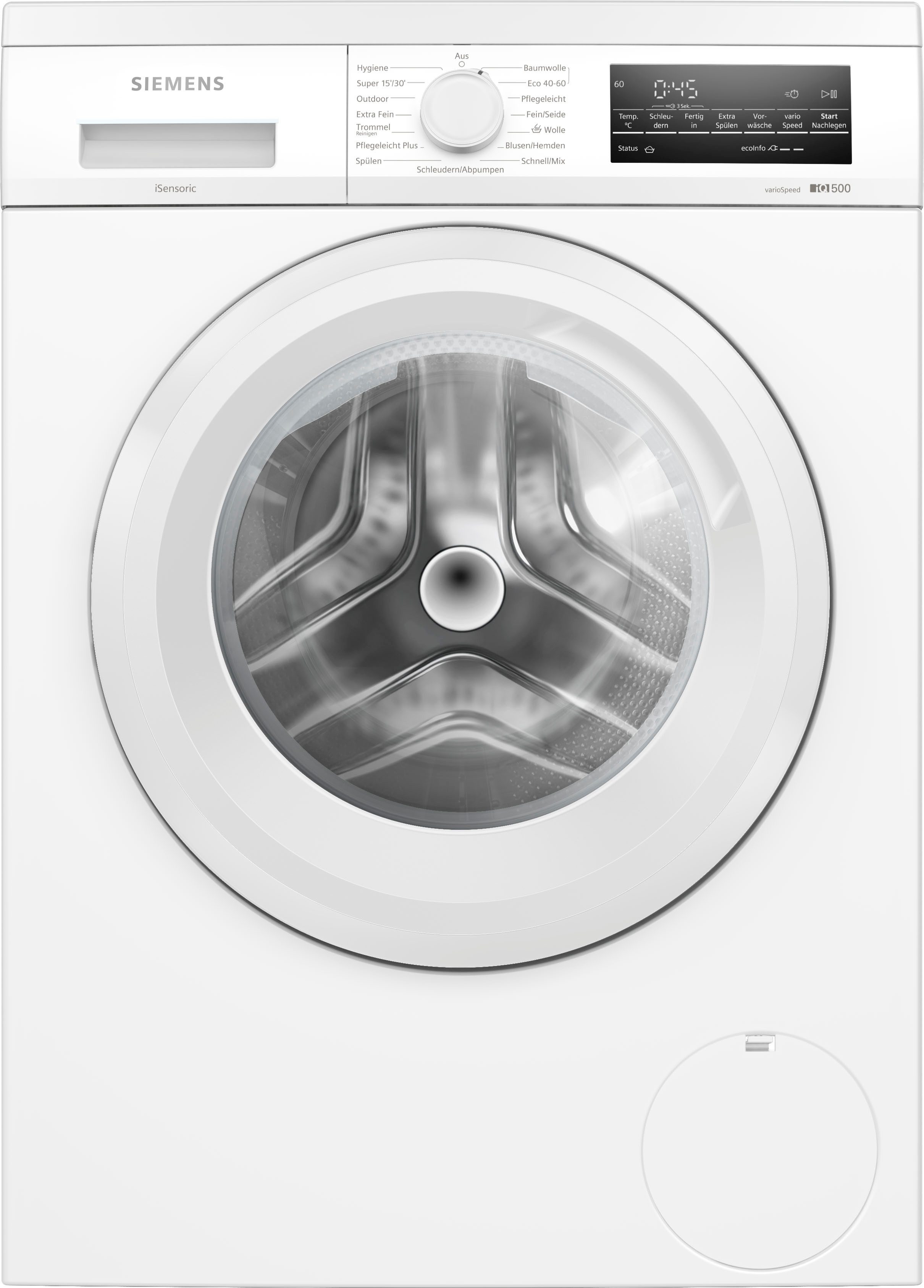 SIEMENS Waschmaschine iQ500 WU14UT22, 9 kg, 1400 U/min, Unterbaufähig, Outdoor-Programm, Kurzprogramme, Softtrommel