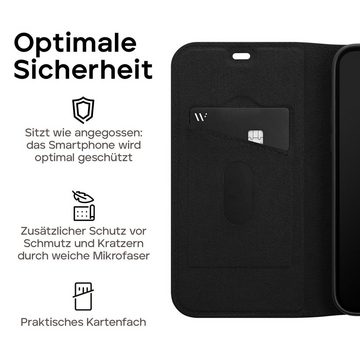 wiiuka Handyhülle suiit Hülle für iPhone 14 Pro Max, Klapphülle Handgefertigt - Deutsches Leder, Premium Case