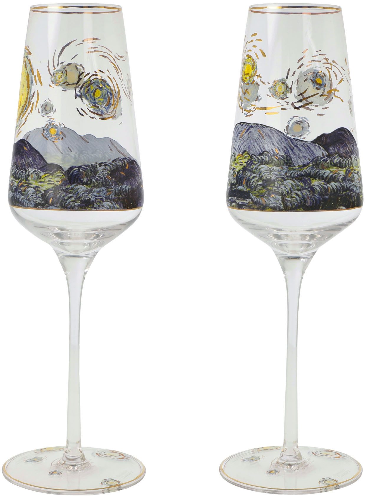 Goebel Sektglas Sektglas Vincent Van Gogh -Sternennacht, 1-tlg., Glas