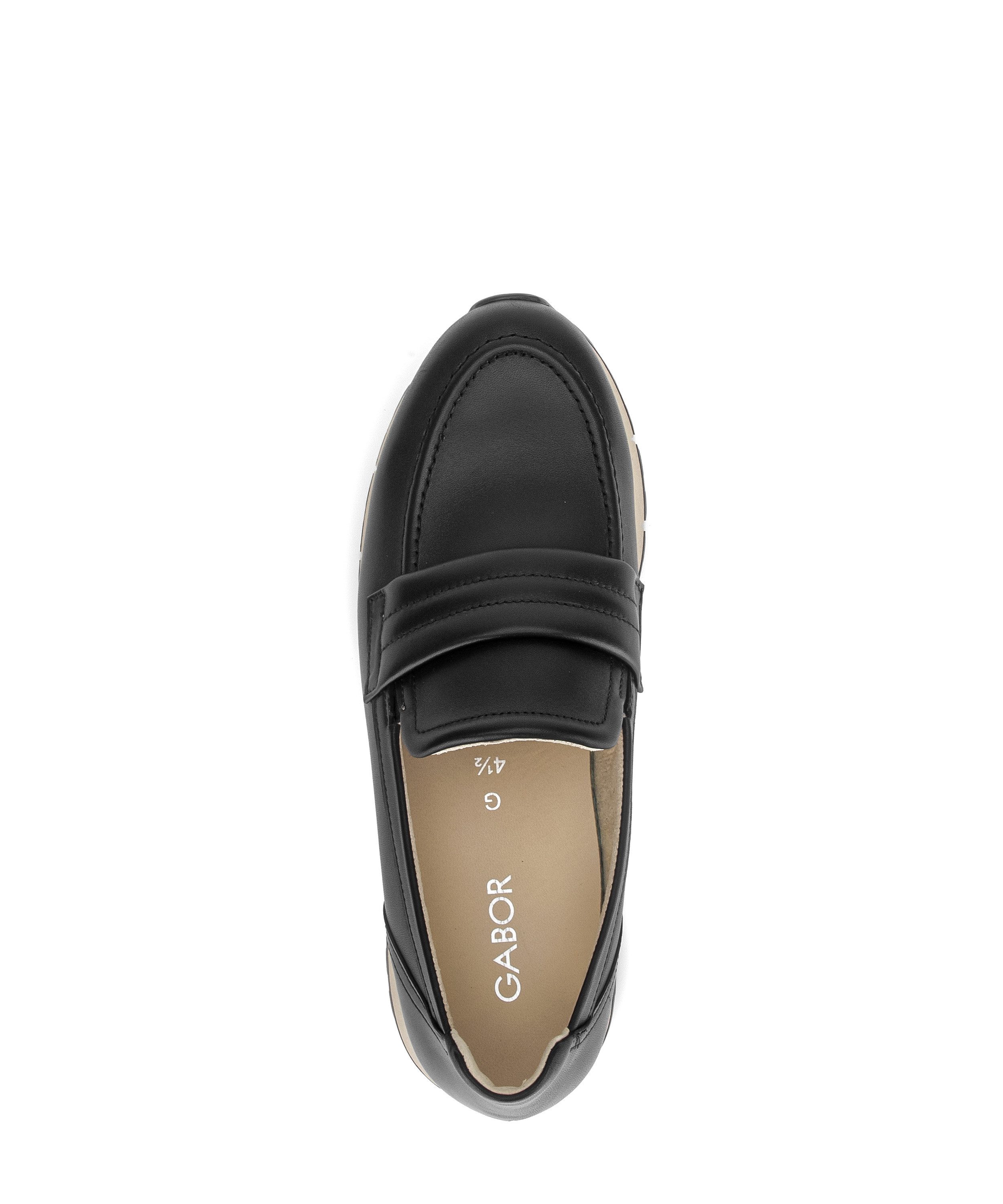 Gabor Slip-On Sneaker Keilabsatz, Slipper mit modischem Zierriegel, G-Weite (weit)