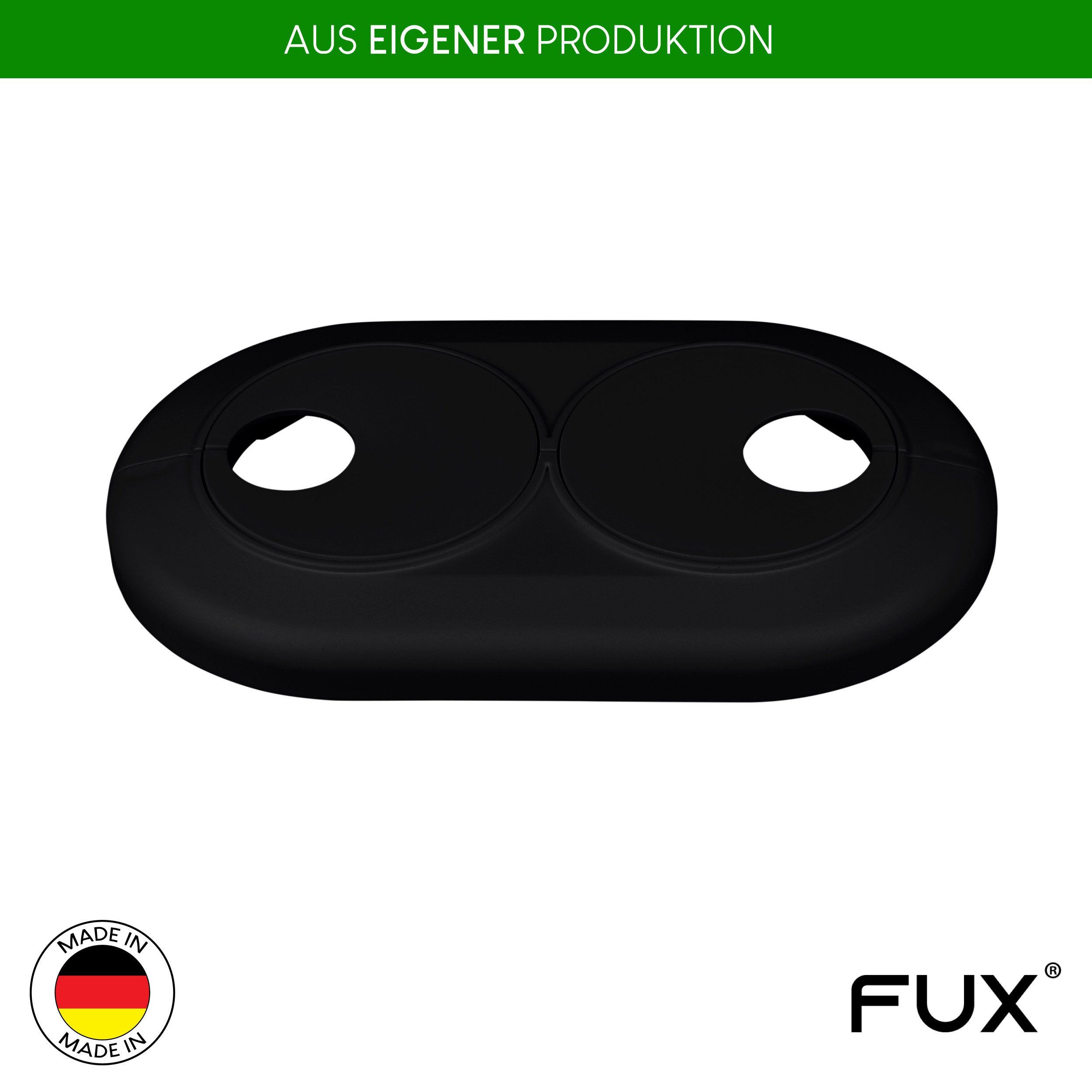 FUX Heizungsverkleidung Doppel Heizungsrohr Rosette, Rohrabstand variabel, günstig online kaufen