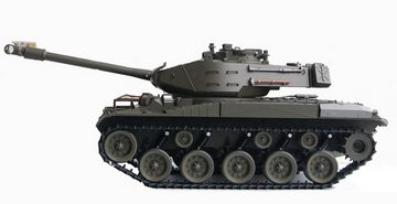 TPFLiving RC-Panzer M41 A3 Walker Bulldog mit Fernbedienung und Abschussfunktion (Ferngesteuertes Fahrzeug mit Rückstoßfunktion und Sound, Spielzeug mit Fernbedienung für Jugendliche ab 14 Jahren), Motor: 1 x 7,4 V - Akku: 1 x Volt/1.8Ah