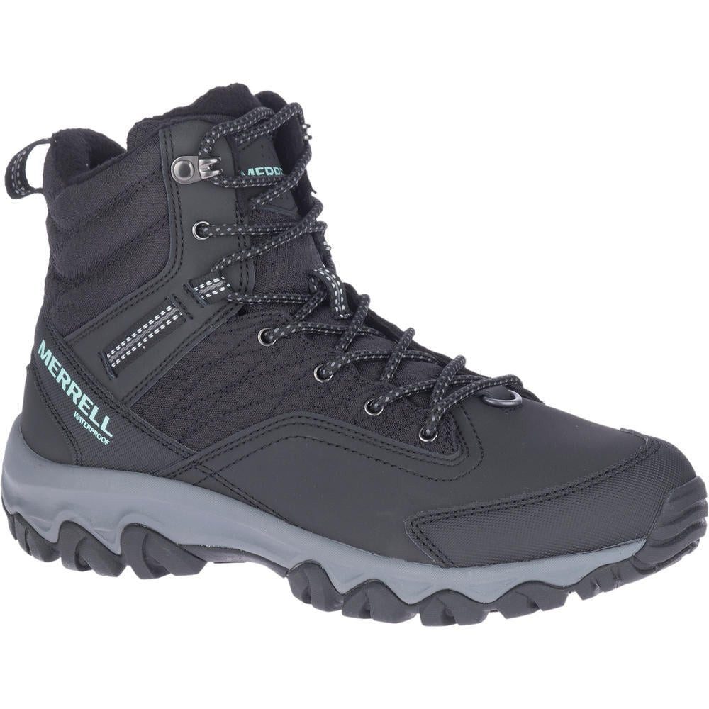 Merrell Winterstiefel Thermo Akita Mid WP (Leder, wasserdicht) schwarz Damen Wanderschuh