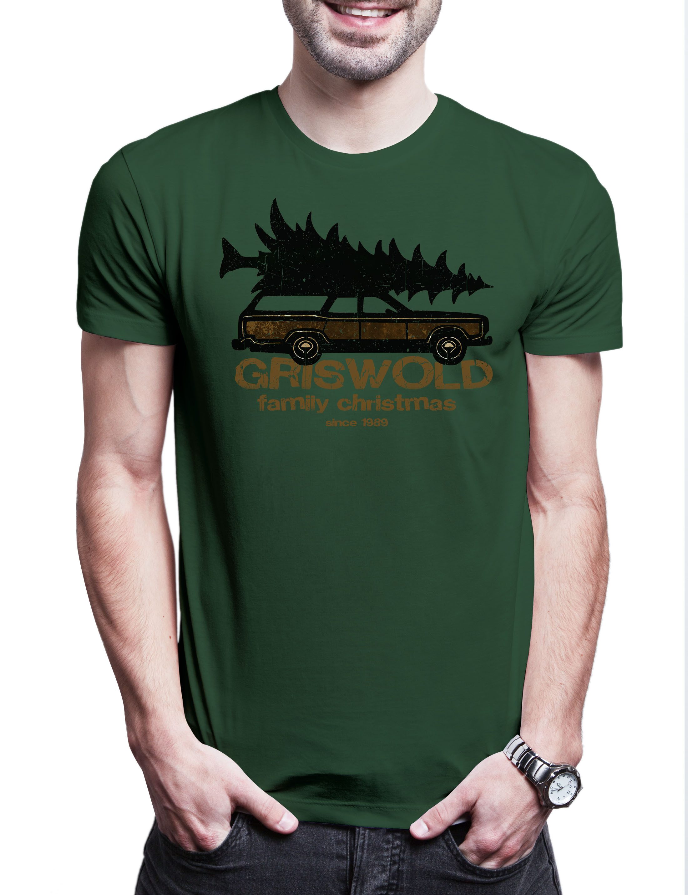 Print-Shirt Griswold Tree Service Herren T-Shirt X-Mas Schöne Bad Weihnachtsmann