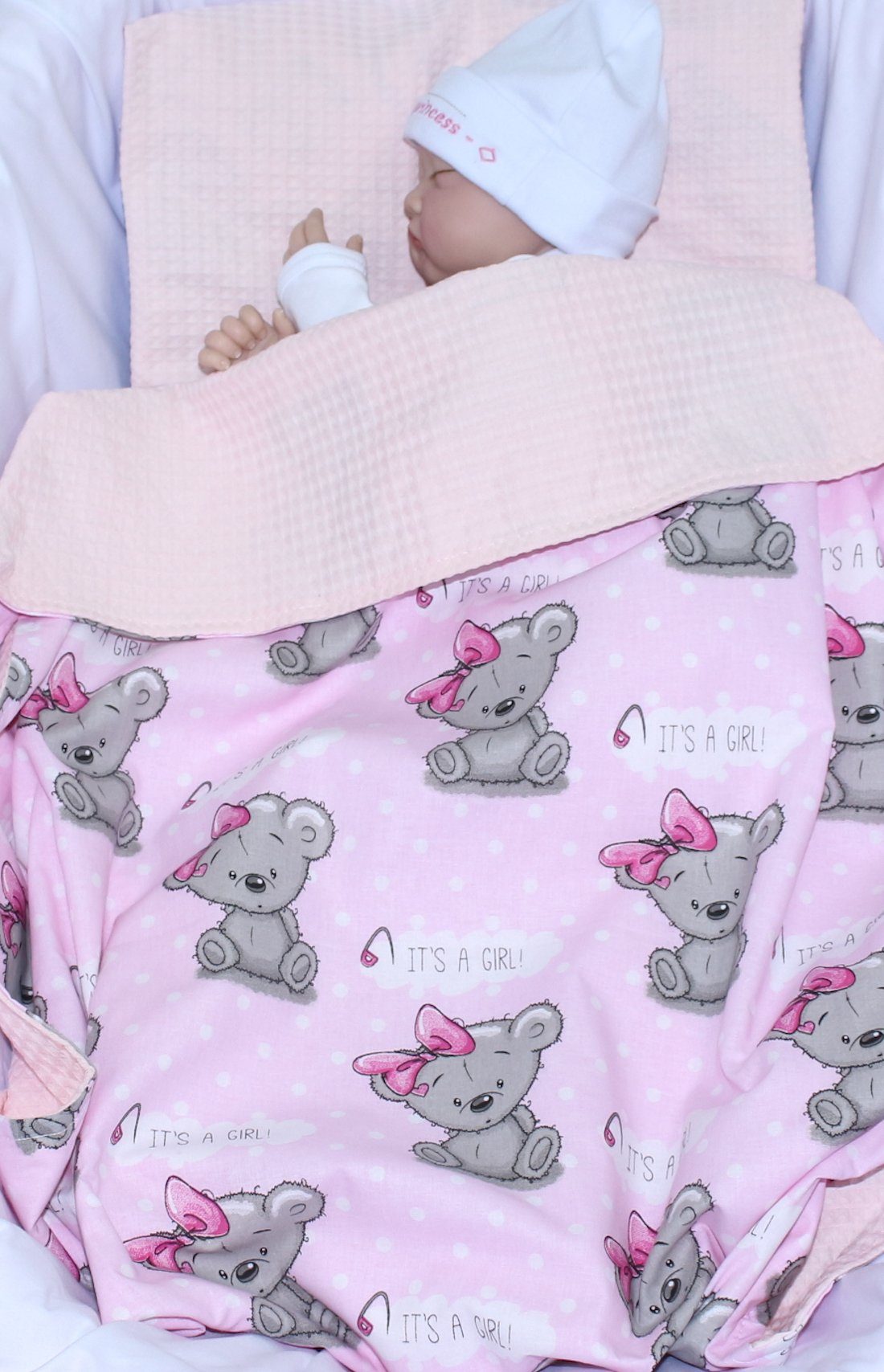 Babydecke Babydecke Waffelpiqué Baumwolle Kuscheldecke Kinderwagendecke, Primawela