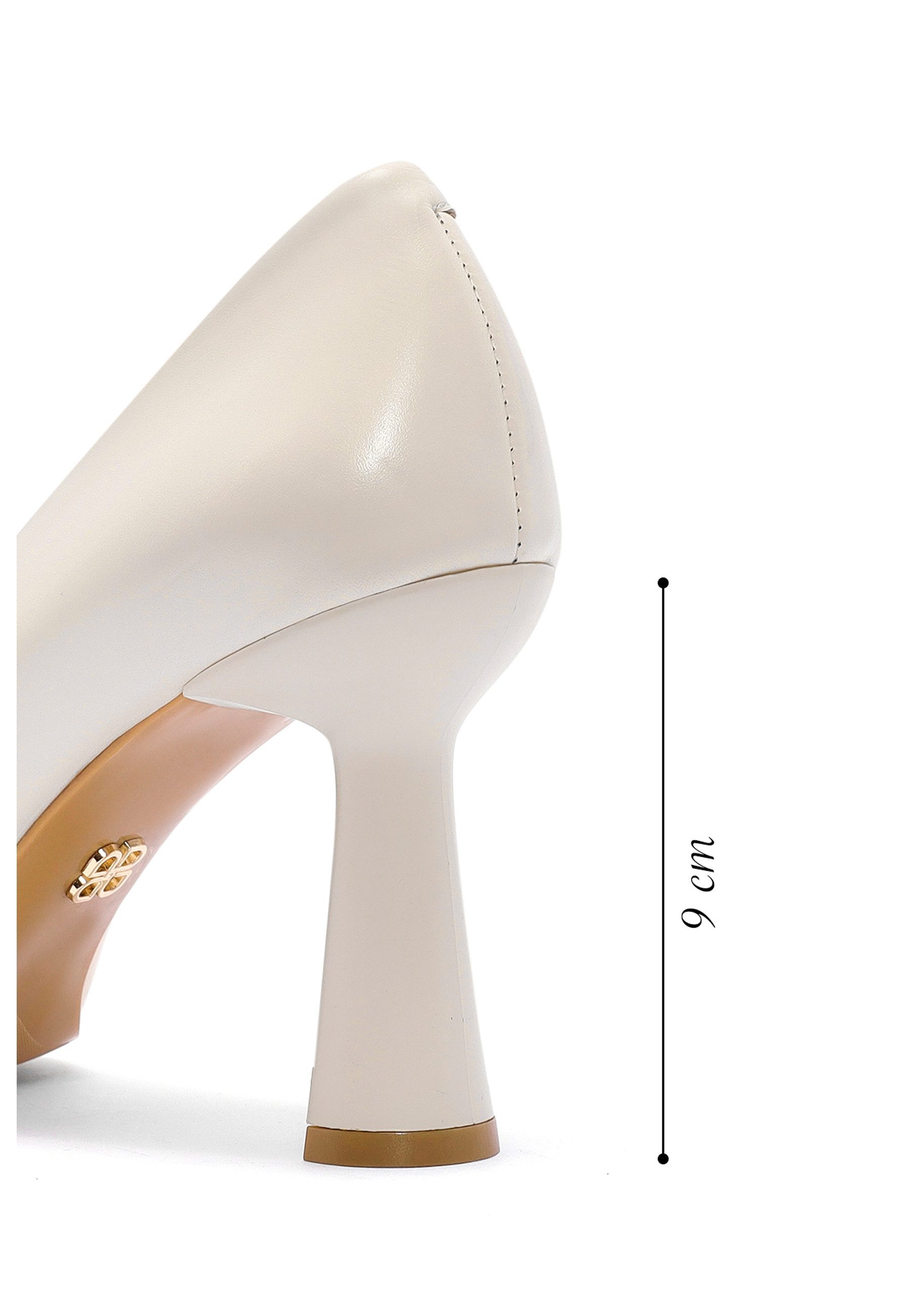 Derimod Leder-Stiletto-Pumps Pumps Echtleder, Lederfutter, TPU-Sohle, Ausgestellter Absatz, Schlupfmodell