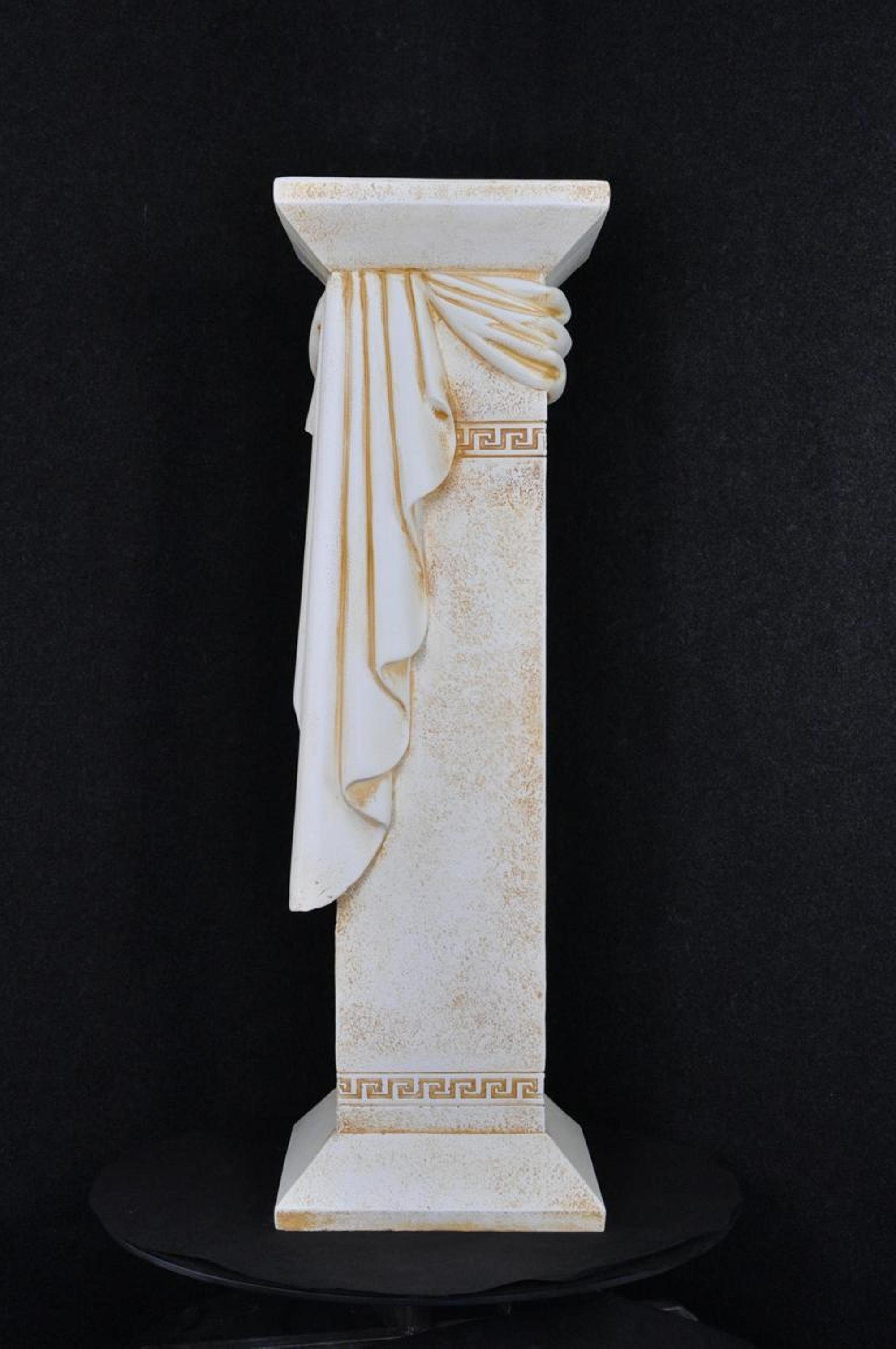 Römische Medusa Dekoration Skulptur, Figur Säulen JVmoebel Säule Marmor Deko Skulptur