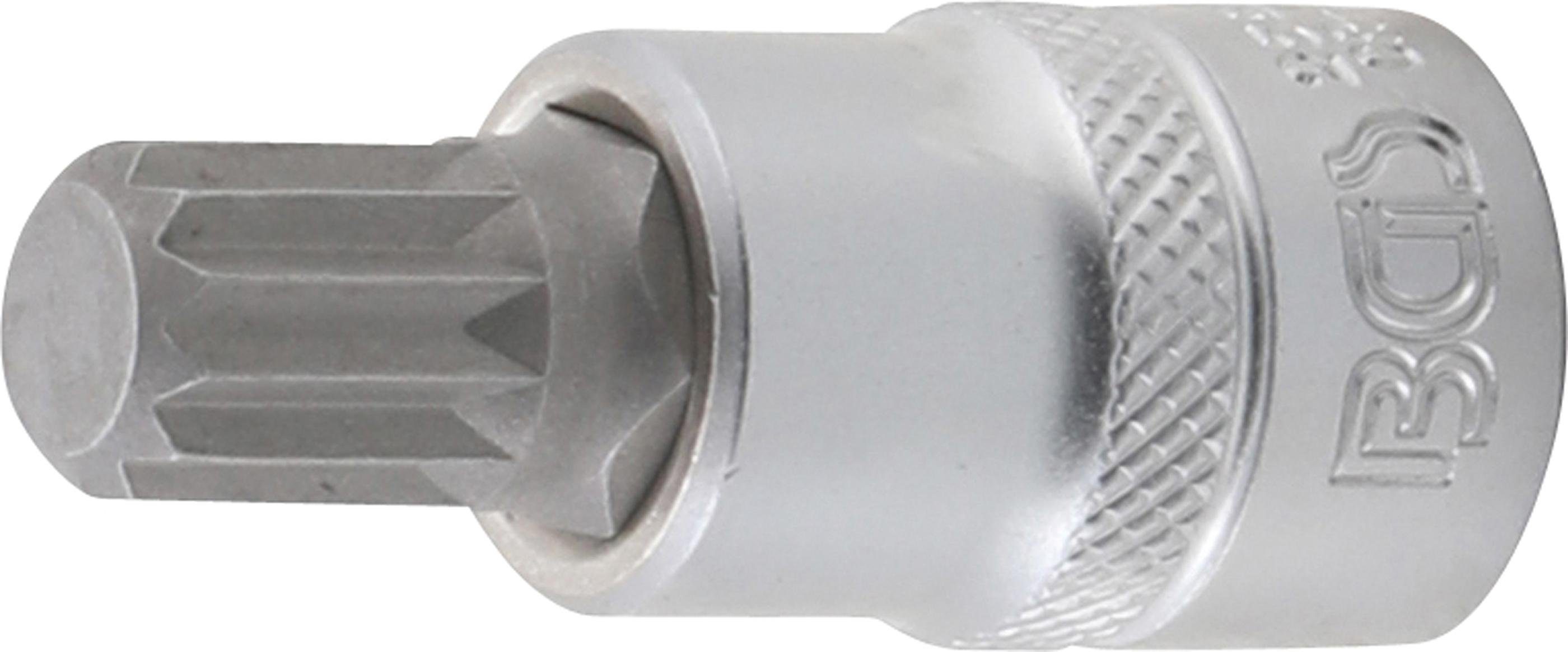 XZN) (3/8), (für Bit-Einsatz, 10 mm BGS Innenvielzahn Antrieb Innenvierkant M12 technic Bit-Schraubendreher