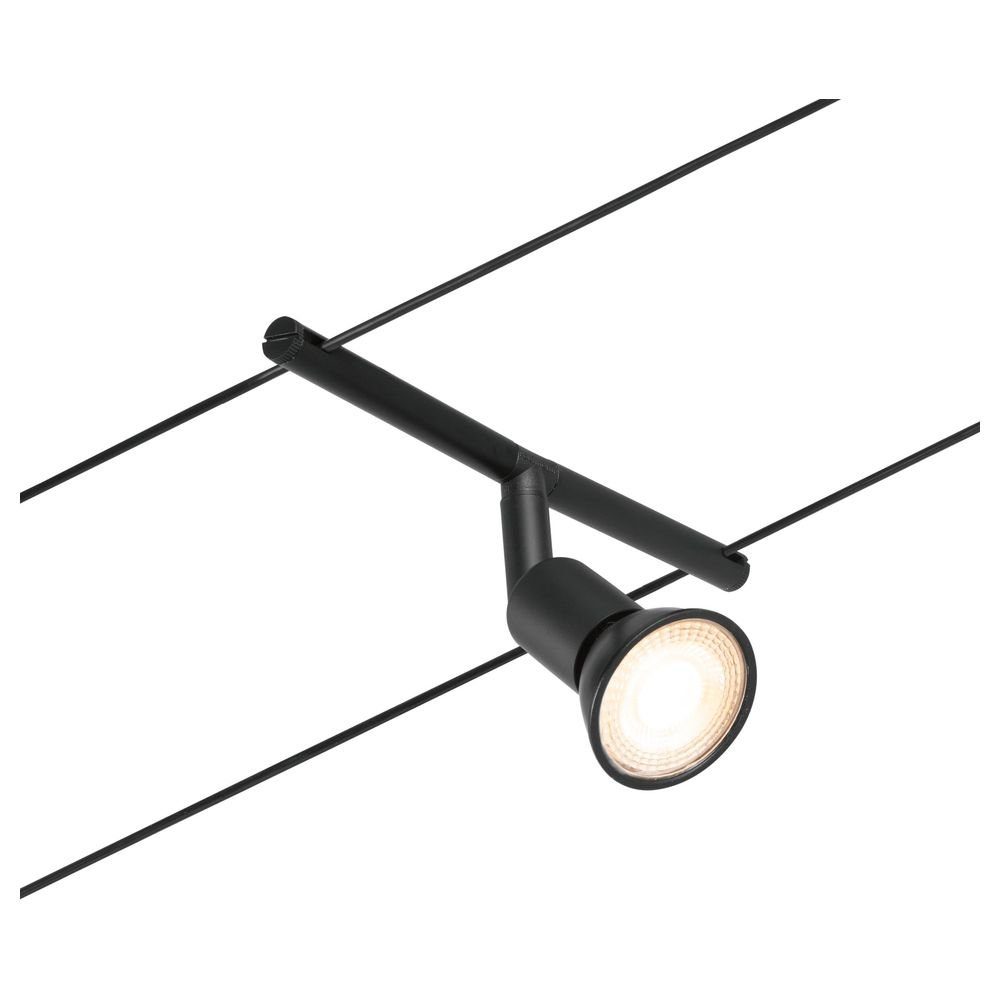 Deckenleuchte in Angabe, GU5,3 Wire Set Seilsystem Paulmann Leuchtmittel 5-flammig, keine Nein, Schwarz-matt enthalten: Systems warmweiss,