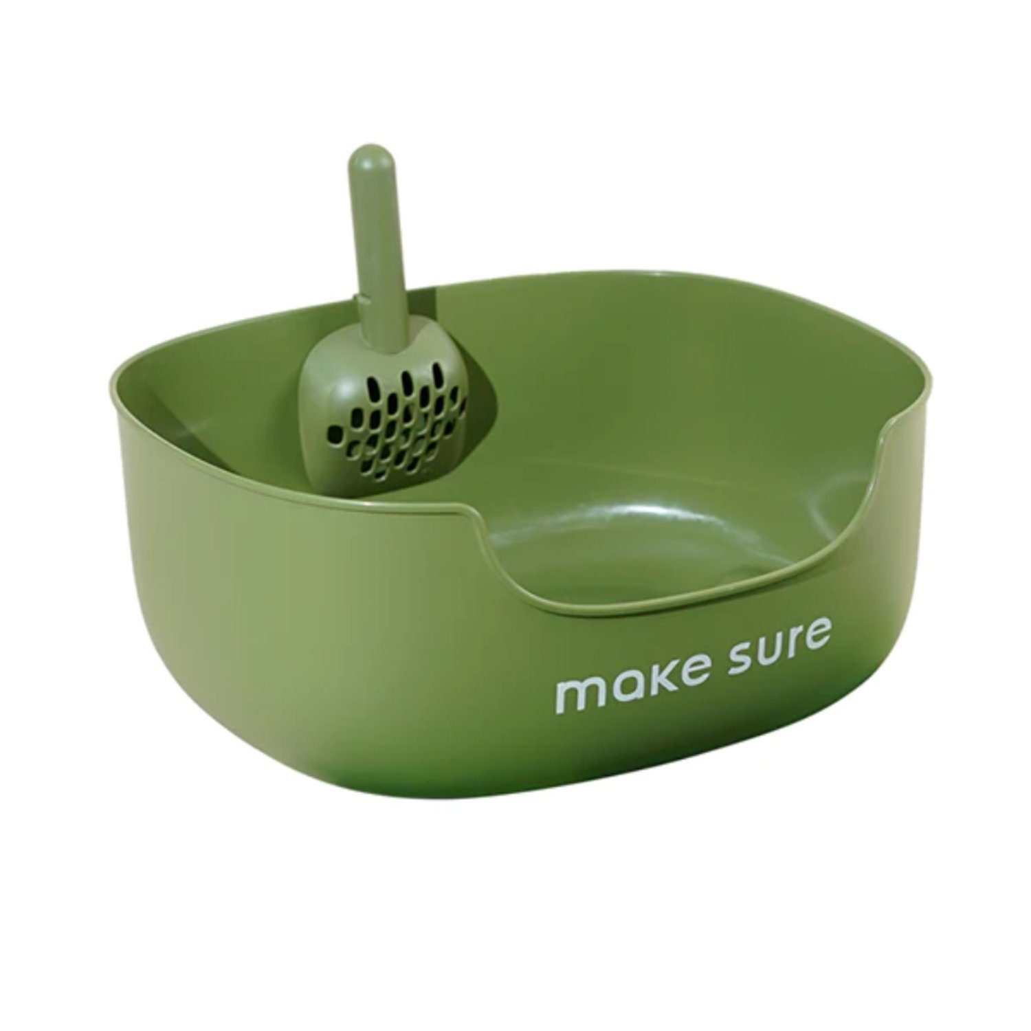 Purpurra Katzentoilette Makesure – LITE Katzentoilette mit Streuschaufel und Vorlege