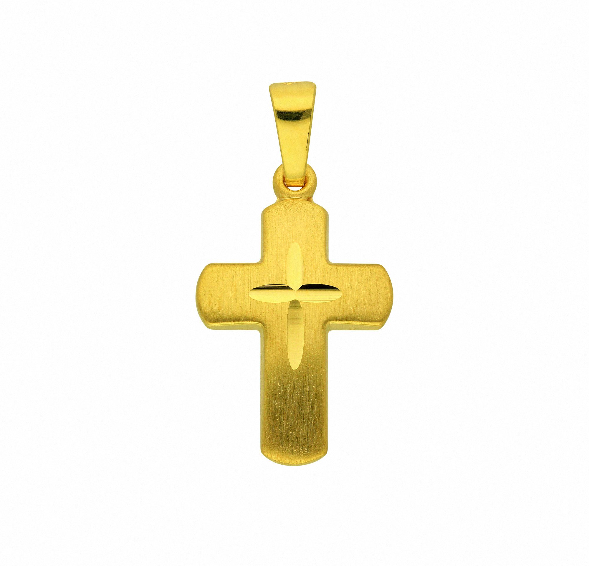 Adelia´s Kette mit Anhänger 333 Gold Kreuz Anhänger, Schmuckset - Set mit Halskette | Ketten mit Anhänger