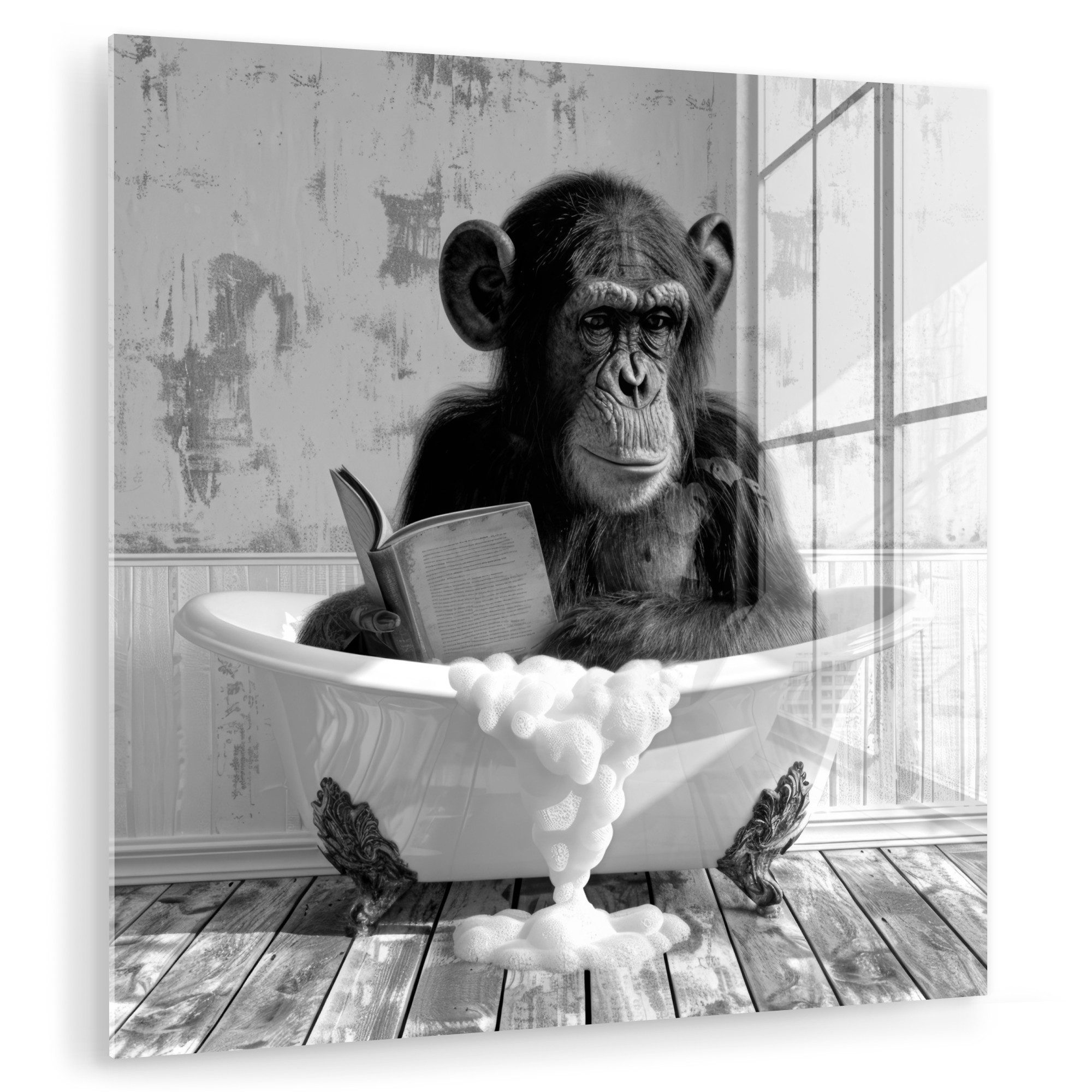 MuchoWow Acrylglasbild Vintage - Affe - günstig online kaufen