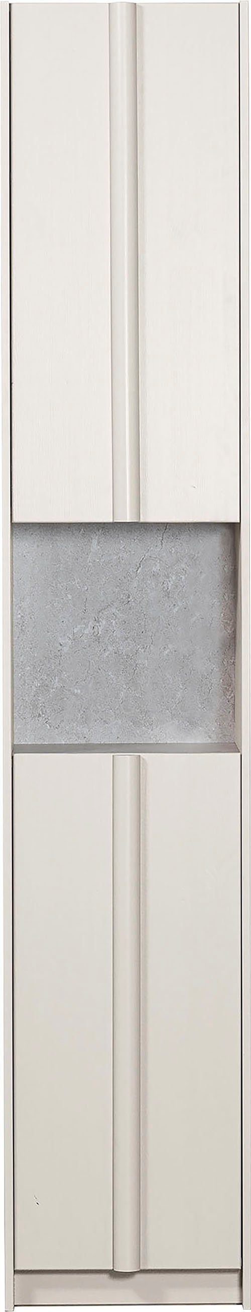 Garderobenschrank Basu FSC-zertifiziertem Dust Concrete Kast aus Smalle Kiefernholz Hergestellt Decor, WOOOD 40Cm Incl Grenen