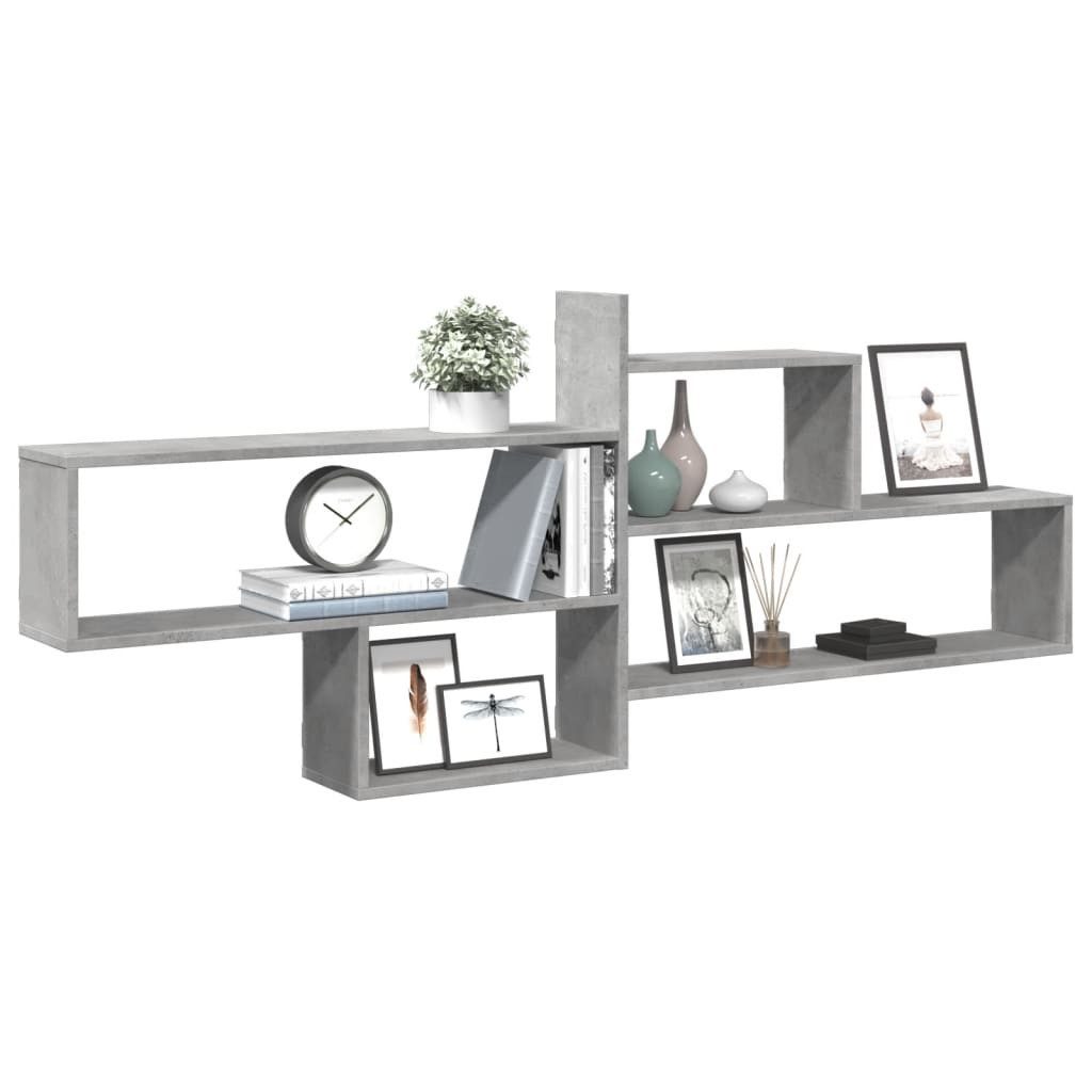 vidaXL Regal Wandregal Betongrau 167,5x18x68 cm günstig online kaufen