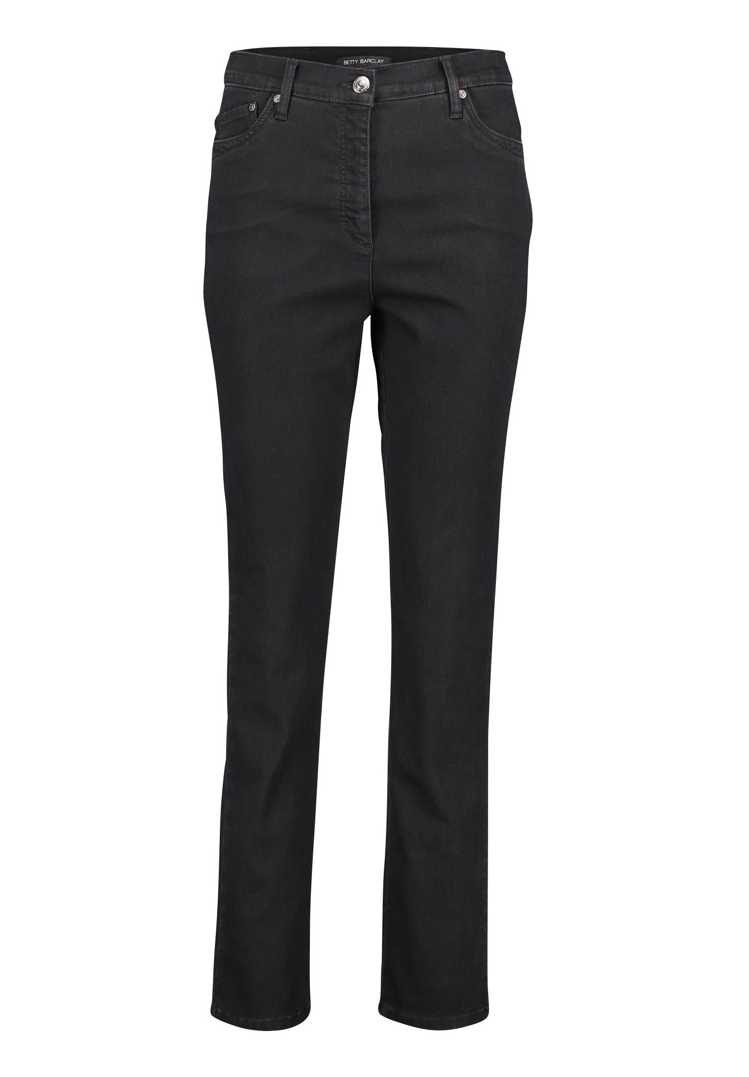 Betty Barclay Regular-fit-Jeans mit hohem Schwarz/Schwarz Bund
