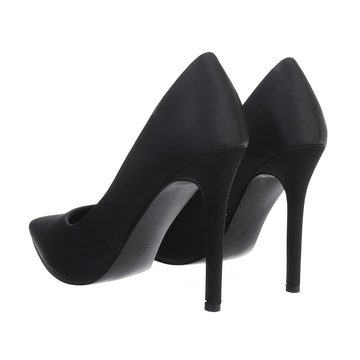 Ital-Design Damen Abendschuhe Elegant High-Heel-Pumps Pfennig-/Stilettoabsatz High Heel Pumps in Schwarz