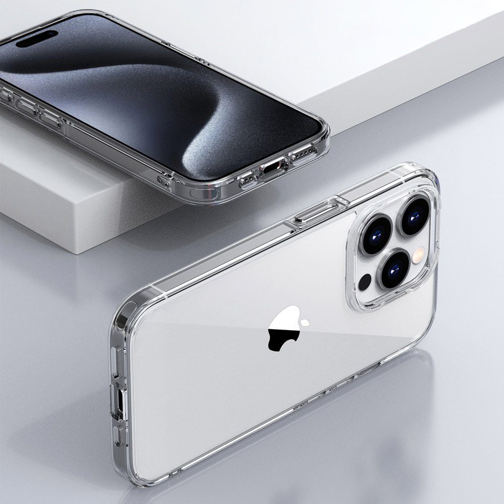 FITSU Handyhülle Transparente Hülle für iPhone 15 Pro Case Durchsichtig 6,1 Zoll, Ultraklare Handyhülle Case transparente Schutzhülle mit Eckenschutz