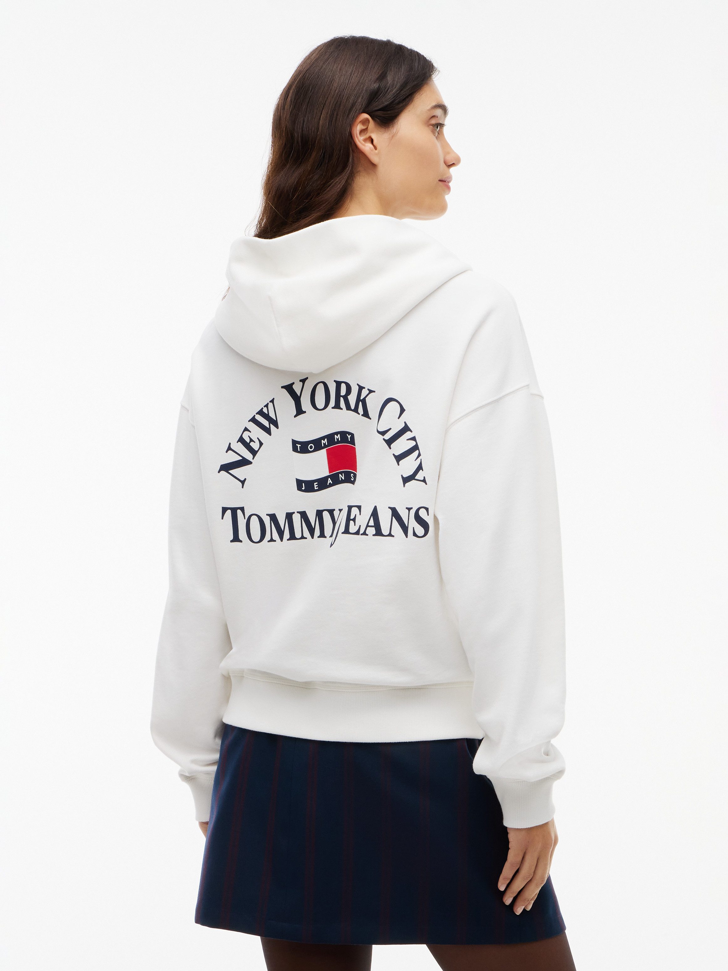 Tommy Jeans Kapuzensweatshirt TJW BXY ARCH WAVY FLAG HOOD EXT Baumwolle