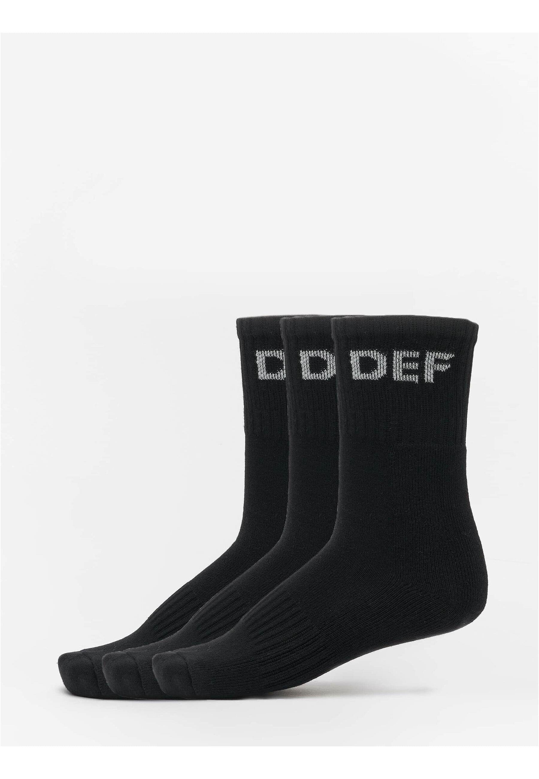 DEF Basicsocken DEF Damen DEF 3-Pack Socks Black (1-Paar)