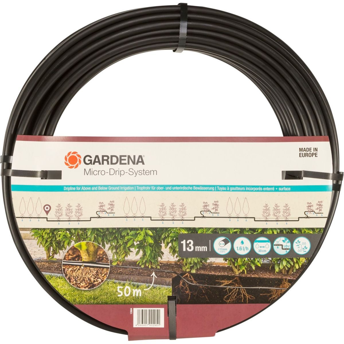 GARDENA Bewässerungssystem Micro-Drip-System Rohr 1,6 l/h, 50m