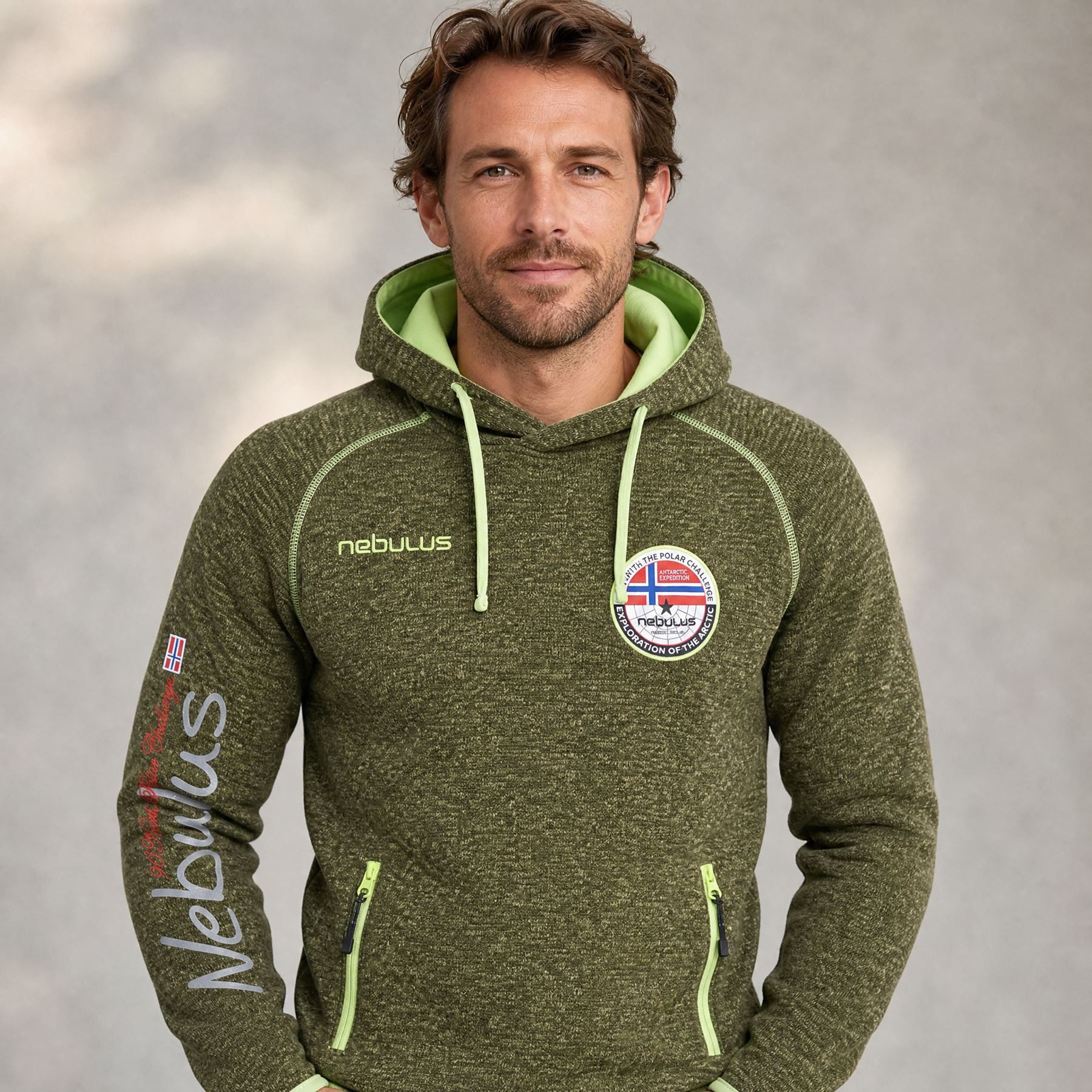 Nebulus Hoodie MILL, P5048 - Herren, grün, XL