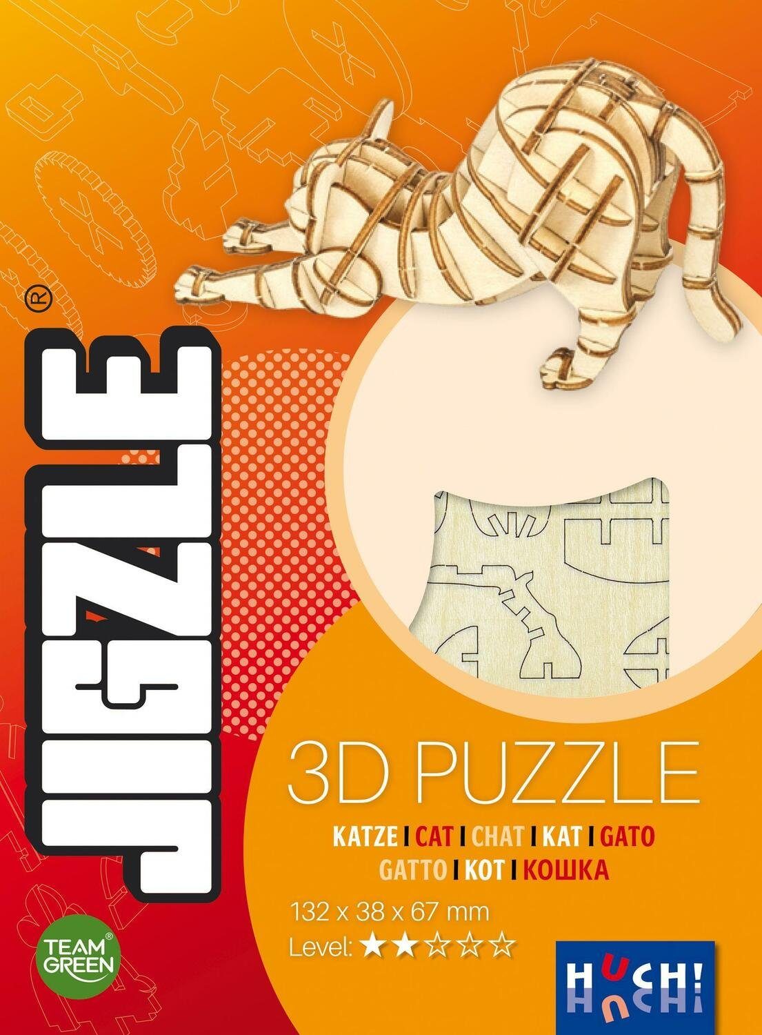 Huch! Hutter Puzzle JIGZLE - Katze (Puzzle), Puzzleteile