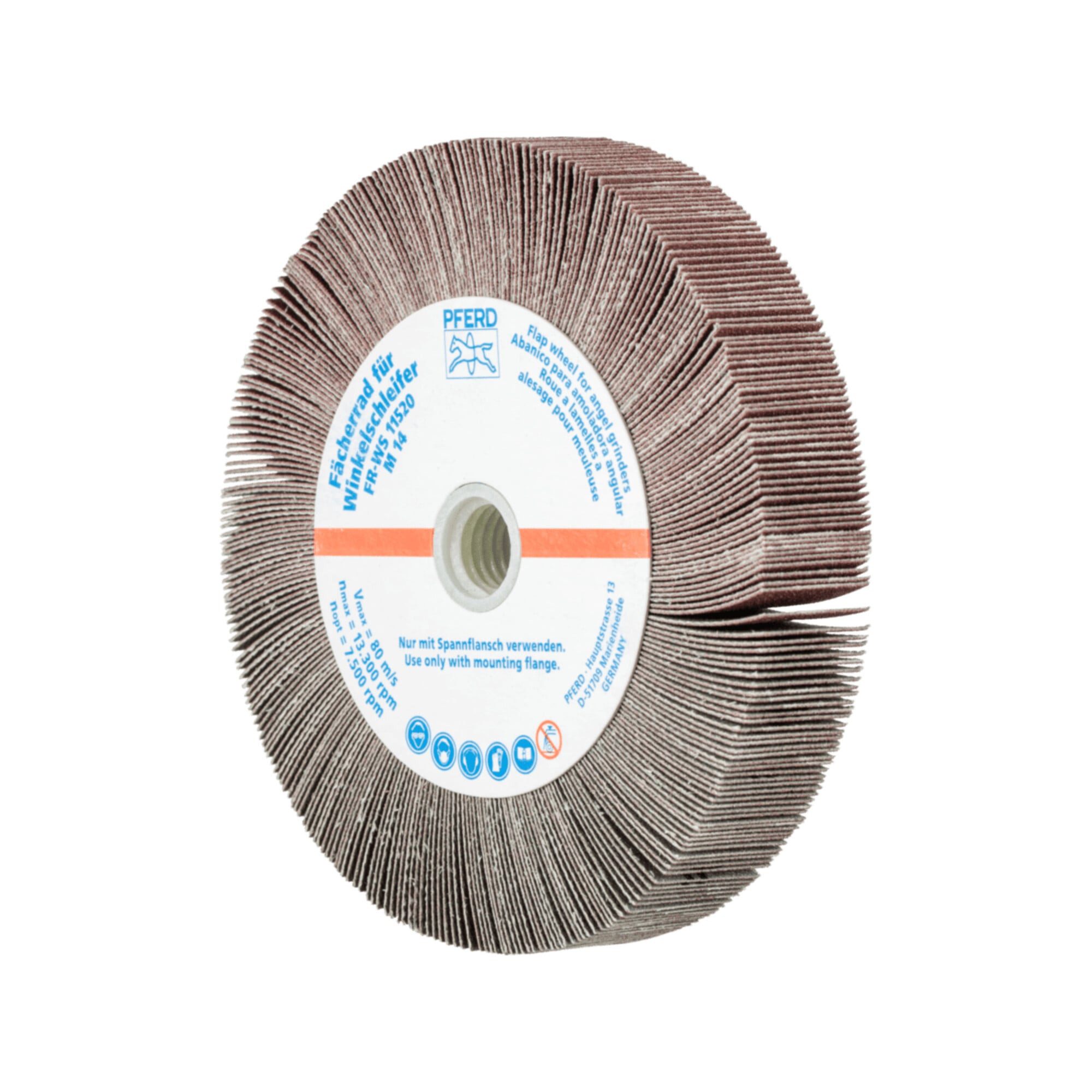 Pferd Fächerscheibe PFERD TOOLS Lamellenschleifrad für Winkelschleifer FR WS Ø 115x20mm M1