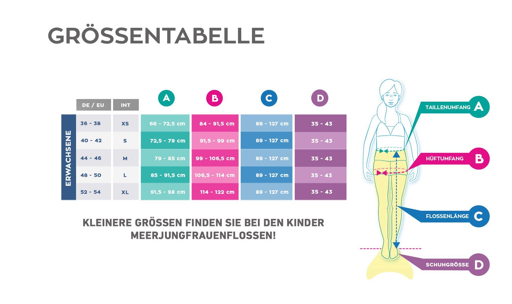 Fin Fun Monoflosse Fin Fun Meerjungfrauenflosse Erwachsenengrößen - Hawaiian Sun