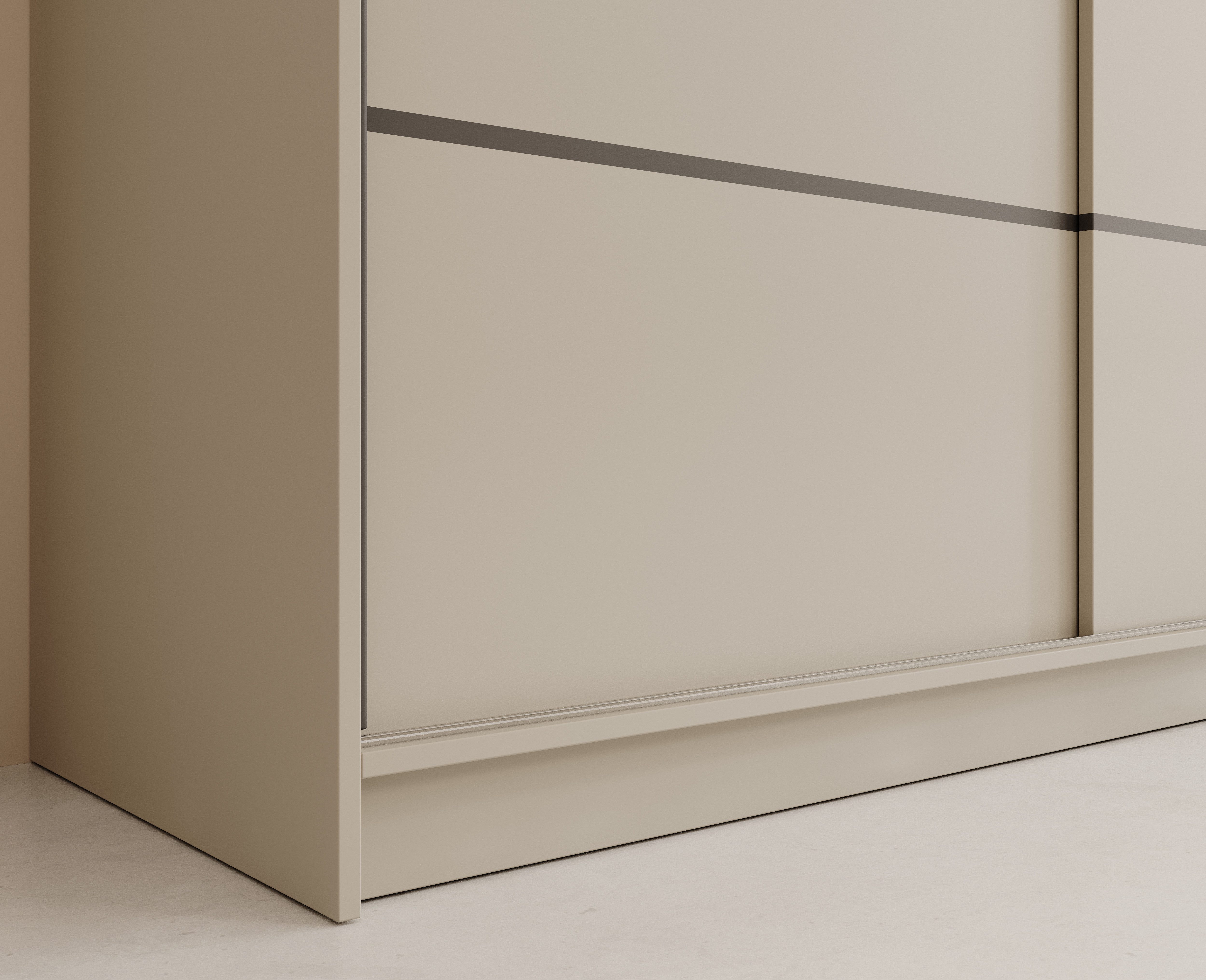 MOEBLO Schiebetürenschrank Velora 250 (Moderner Kleiderschrank mit 3 Schiebetüren, großem Stauraum, Schrank Garderobe Schiebtüren Schlafzimmer) (BxHxT): 250 x 215 x 58 cm
