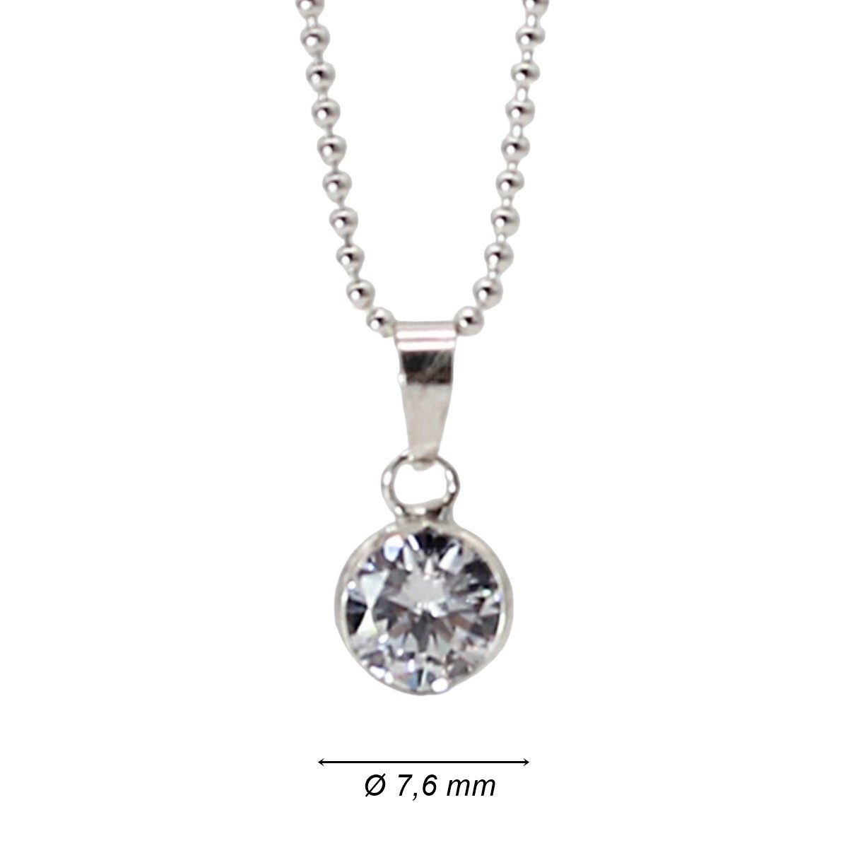 ELLAWIL Silberkette Kette mit Glasstern Anhänger Damen Zirkonia Halskette Mädchen (GESCHENKIDEE, Kettenlänge 40 cm, Sterlingsilber 925), inklusive Geschenkschachtel