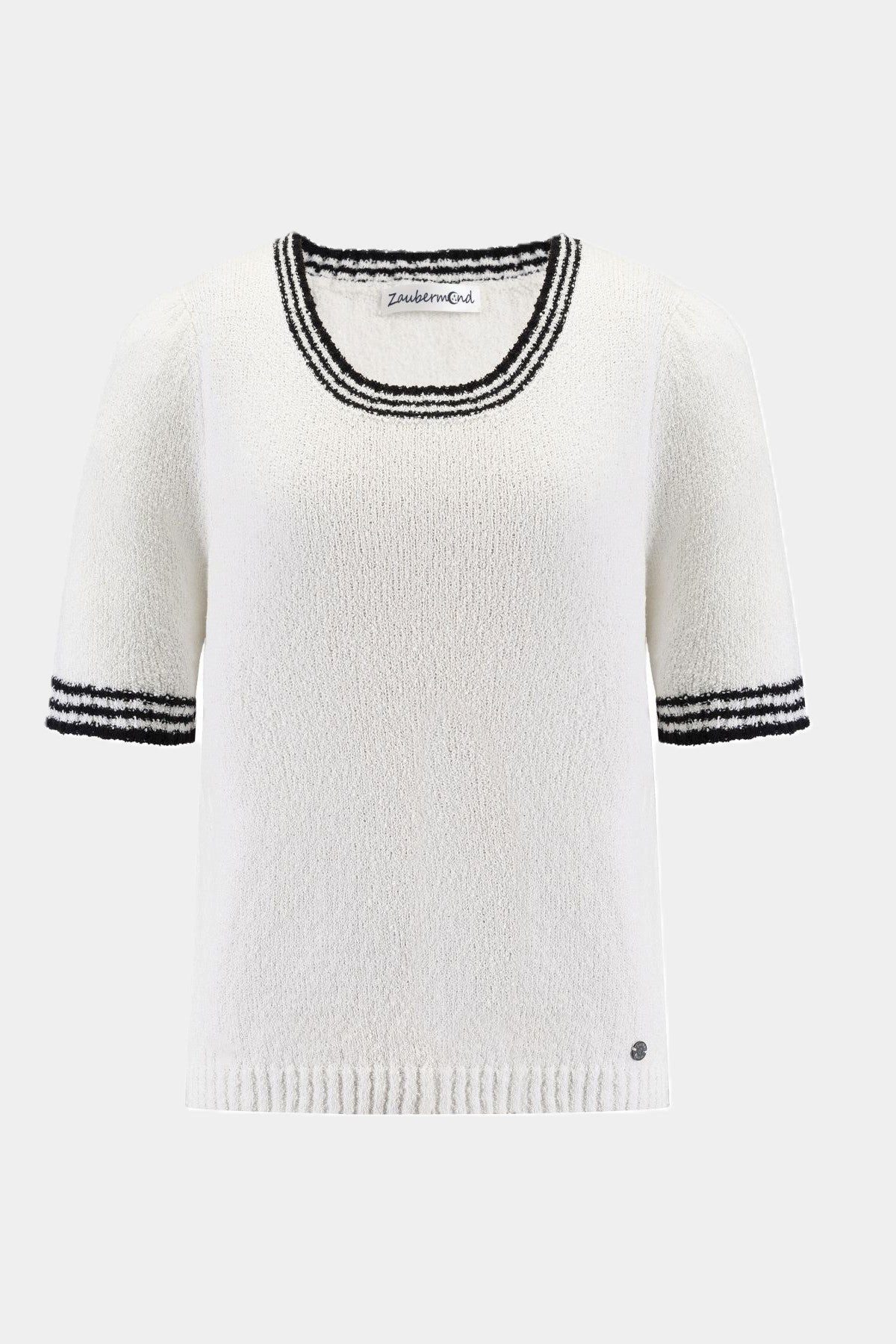 Zaubermond Вязаные свитера Вязаные свитера mit Puffärmeln Off White