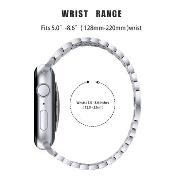 ELEKIN Smartwatch-Armband Watch Armband+Schutzhülle für Apple iWatch 45mm 44mm 42mm 41mm 40mm