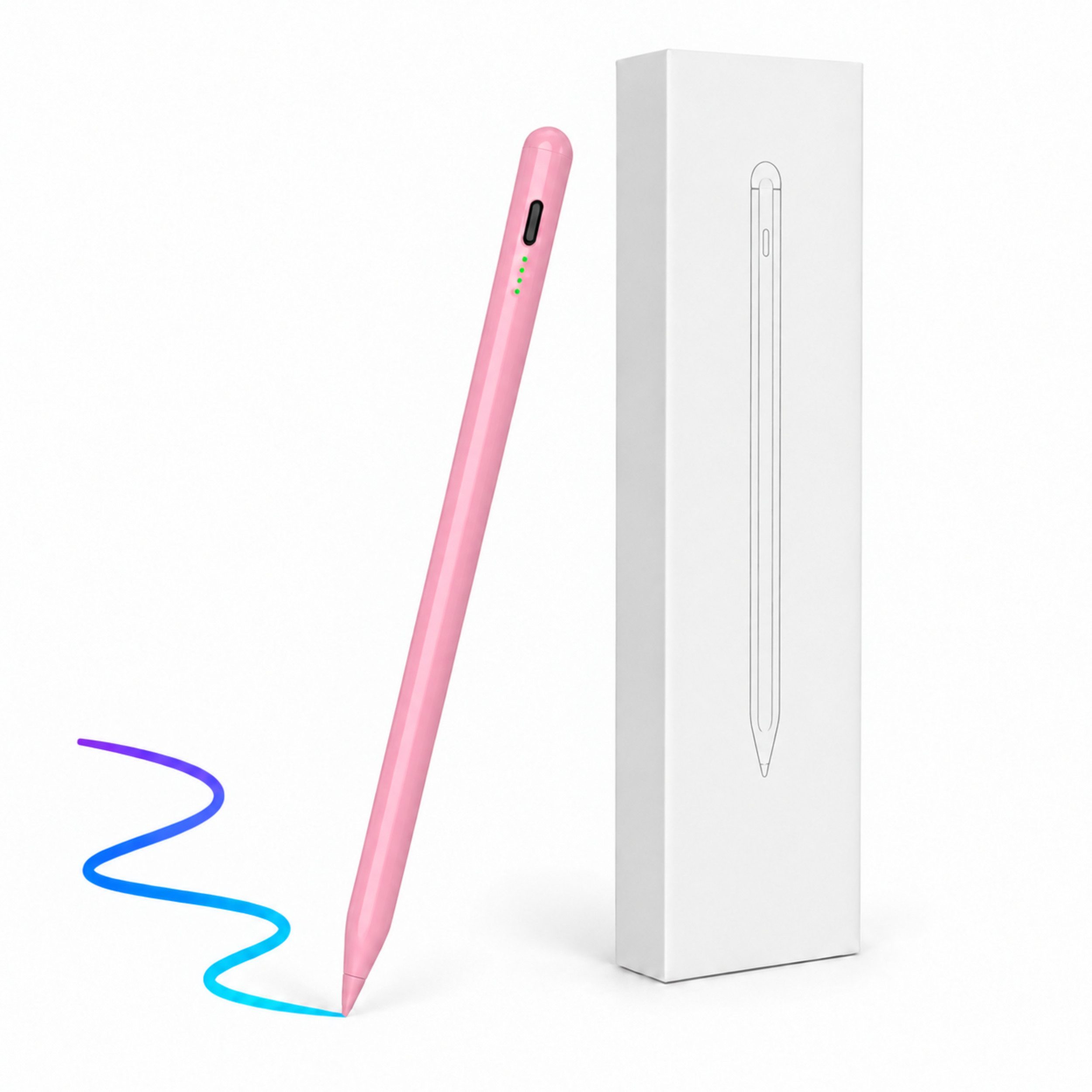 PlugUp Eingabestift Stylus Stift für Apple iPad (ab 2018-2026) Air/Pro/Mini Tablet Stift (Set, Stylus Pen inkl. Ladekabel) Kompatibel mit Apple iPads ab 2018: Air, Pro, Mini, 10. & 11. Gen. von PlugUp