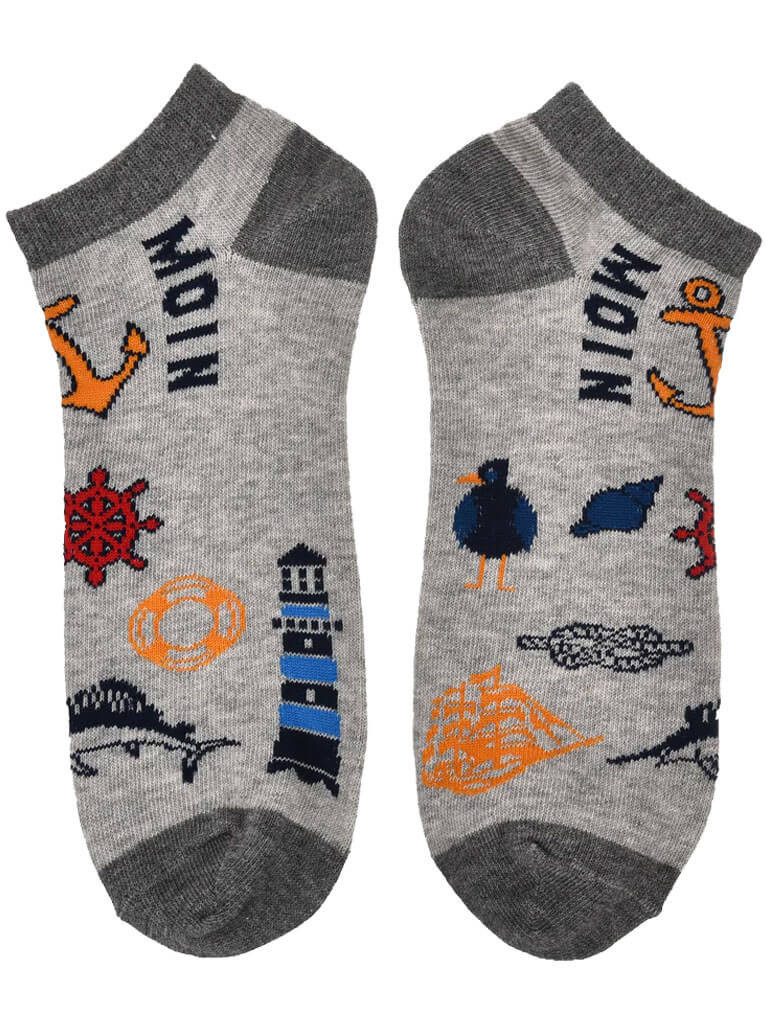 Robin Ruth Sneakersocken Herren Socken kurz im maritimen Design - Sneakersocken Freizeitsocken Atmungsaktives Material, Optimaler Halt, Strapazierfähig, Tragekomfort