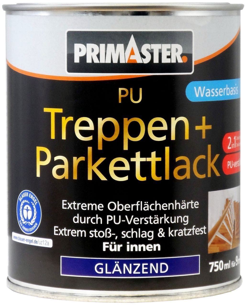 Parkettlack Parkettlack 750 Primaster 2in1 Primaster PU Treppen- und und ml Treppen-