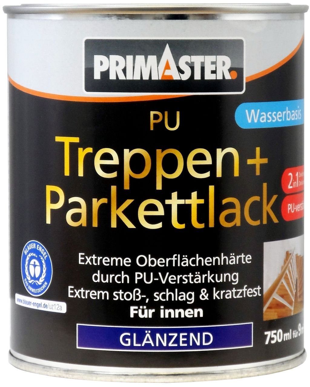 Primaster Treppen- und Parkettlack Primaster PU Treppen- und Parkettlack 2in1 750 ml