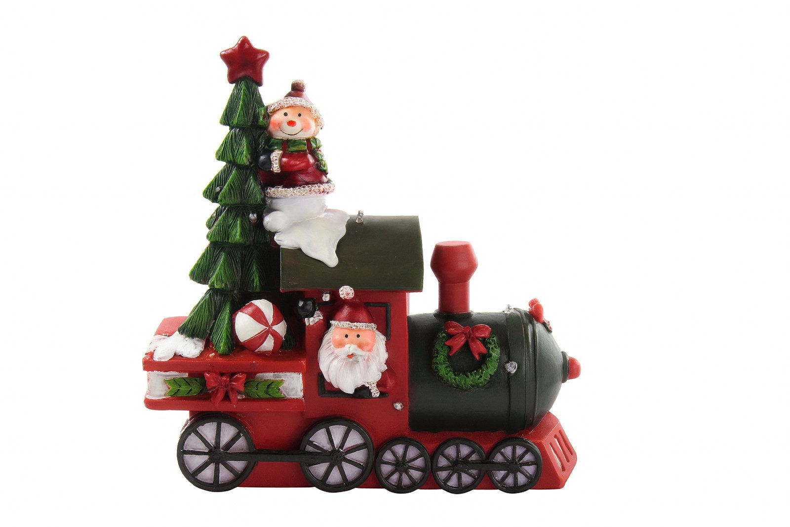 3PAGEN Dekofigur LED-Weihnachtszug mit Musik und Licht Farbwechsel Weihnachtsdeko Adven