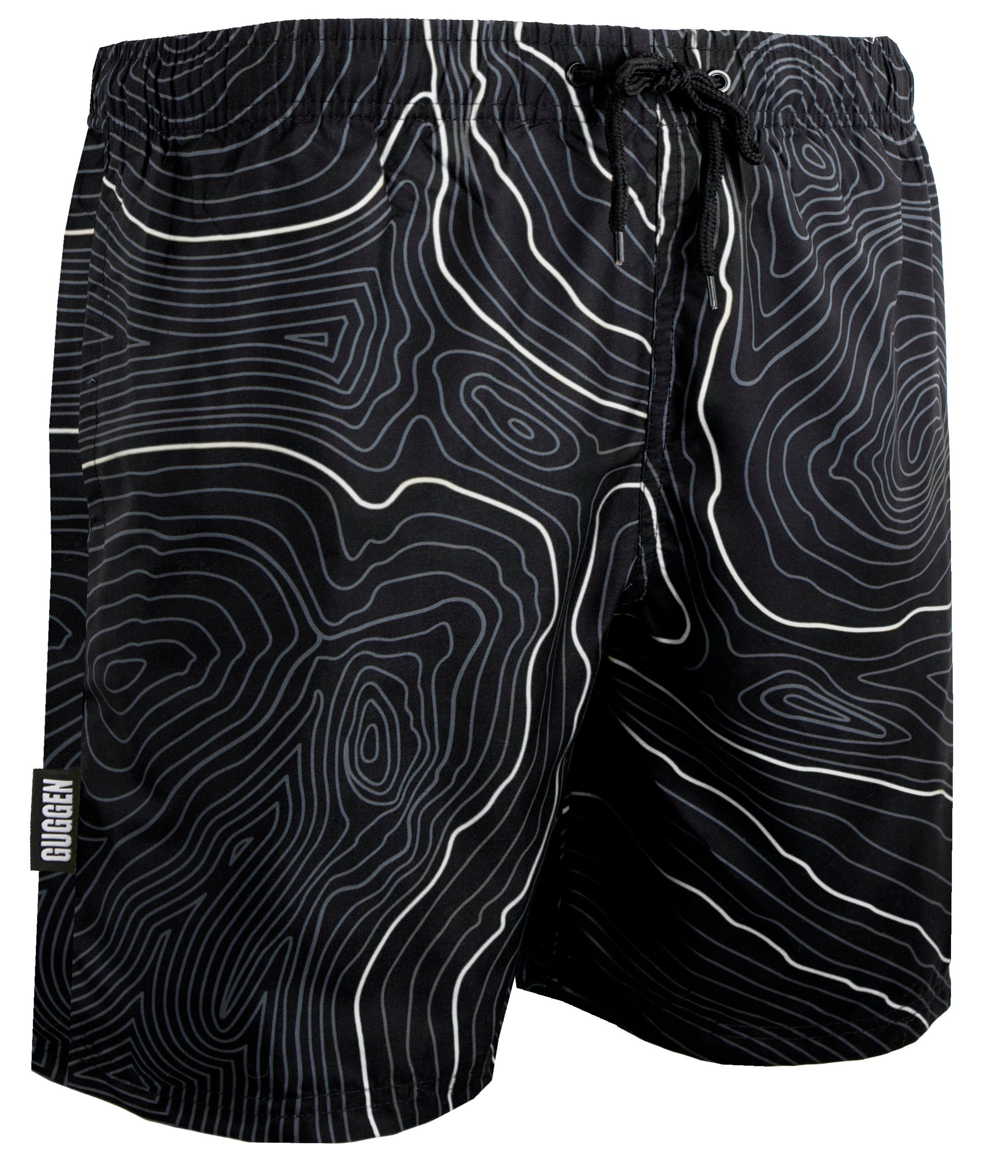 GUGGEN Mountain Badehose Badehose Herren Купальные шорты  Schnelltrocknend Kordelzug gestreift Schnelltrocknende Купальные шорты  mit Kordelzug gestreiftes Muster