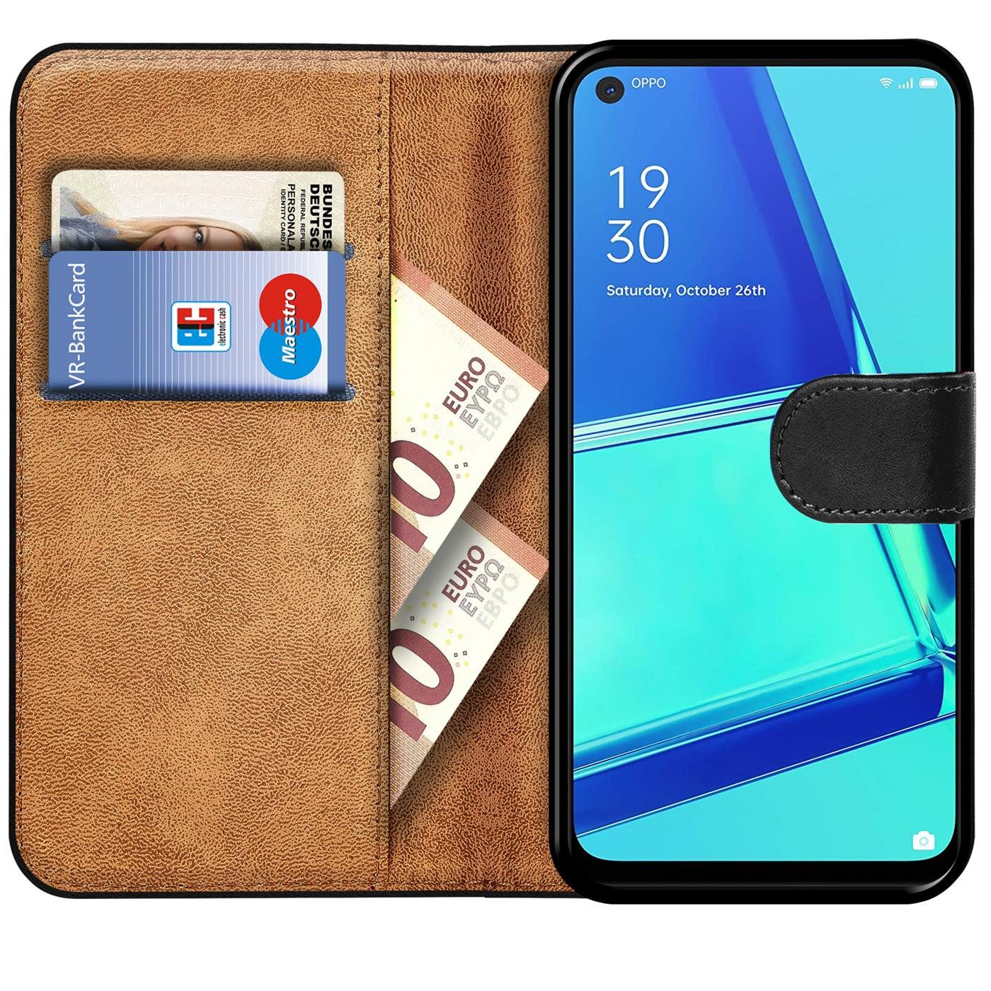 CoolGadget Handyhülle Book Case Handy Tasche für OPPO A52 / A72 6,5 Zoll, Hülle Klapphülle Flip Cover für OPPO A52, A72 Schutzhülle stoßfest