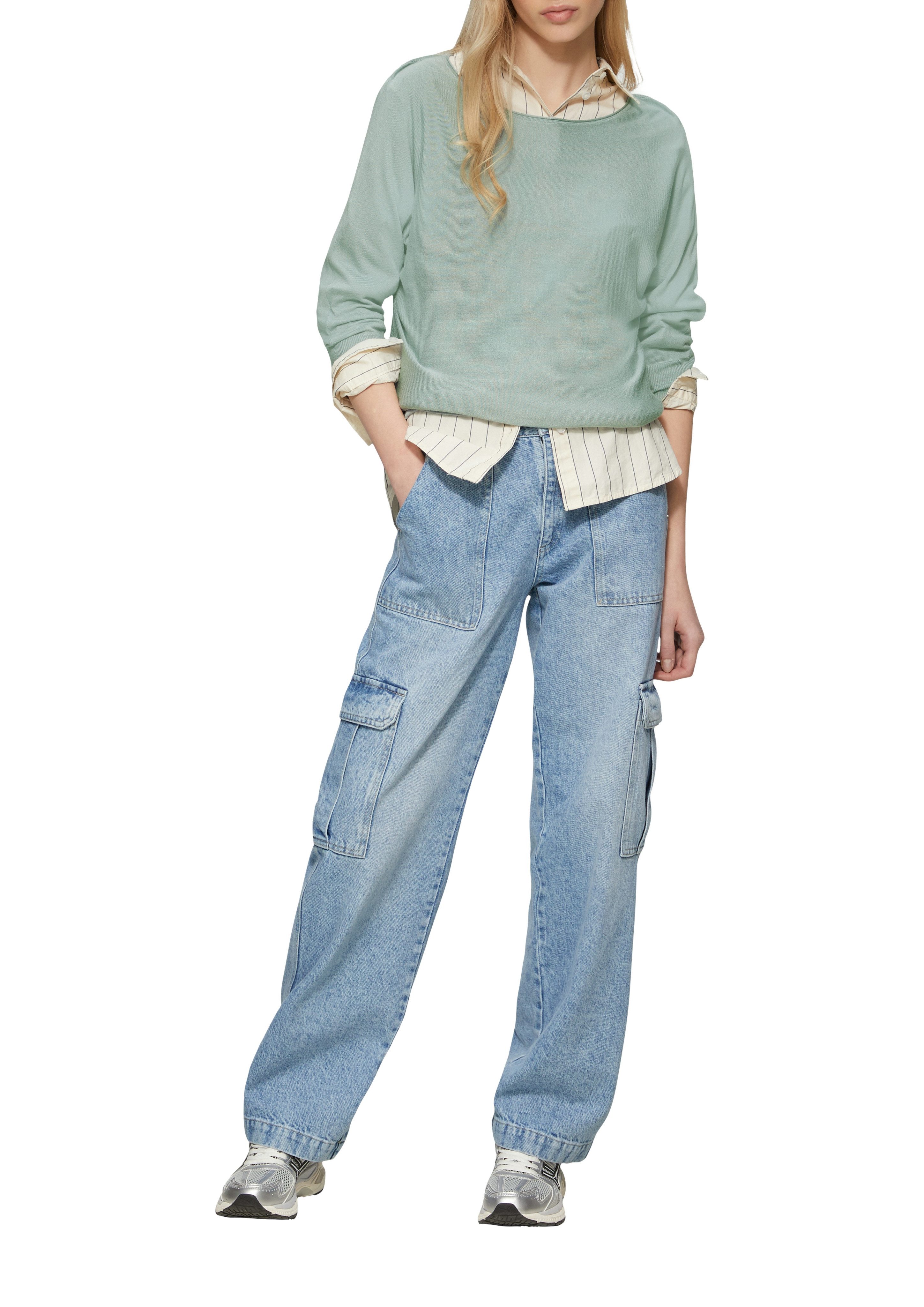 QS Strickpullover mit Rippbündchen günstig online kaufen