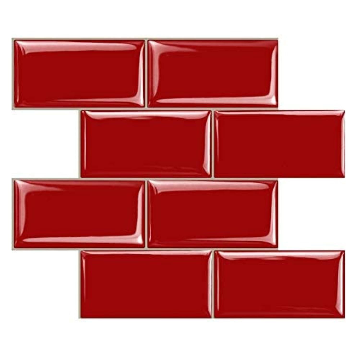 Agger Küchenrückwand Selbstklebende Metro-Fliesen, Klebefliesen als Spritzschutz, (10-tlg), für Küche & Bad (10er-Pack, 32x27 cm, extra starke Ausführung)
