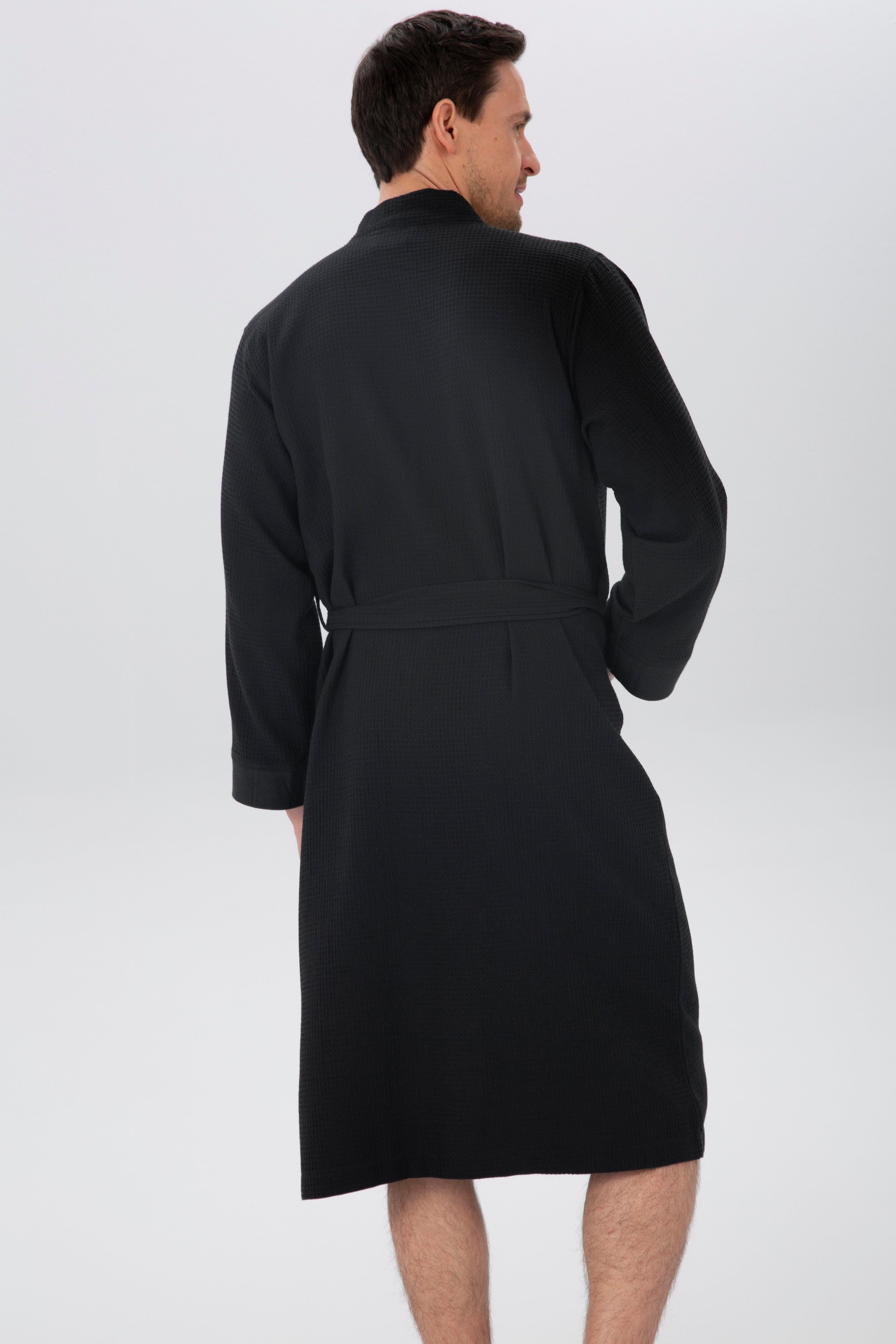 OTTO home Unisex-Bademantel Vanessa, ideal für Sauna & Spa, Hotelbademantel, Morgenmantel, Langform, Baumwolle, Kimono-Kragen, Gürtel, Taschen, Damen & Herren, Waffelpiqué, sehr leichte Qualität, S-3XL
