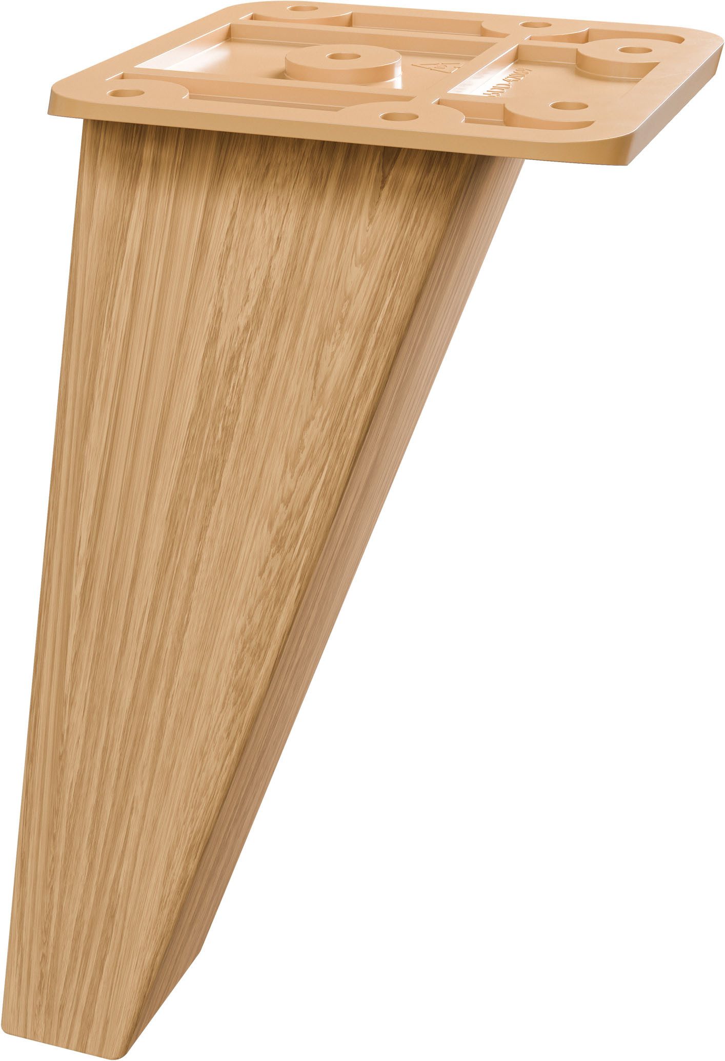 Saphir Möbelfuß eckig, Holzoptik, (4-St)