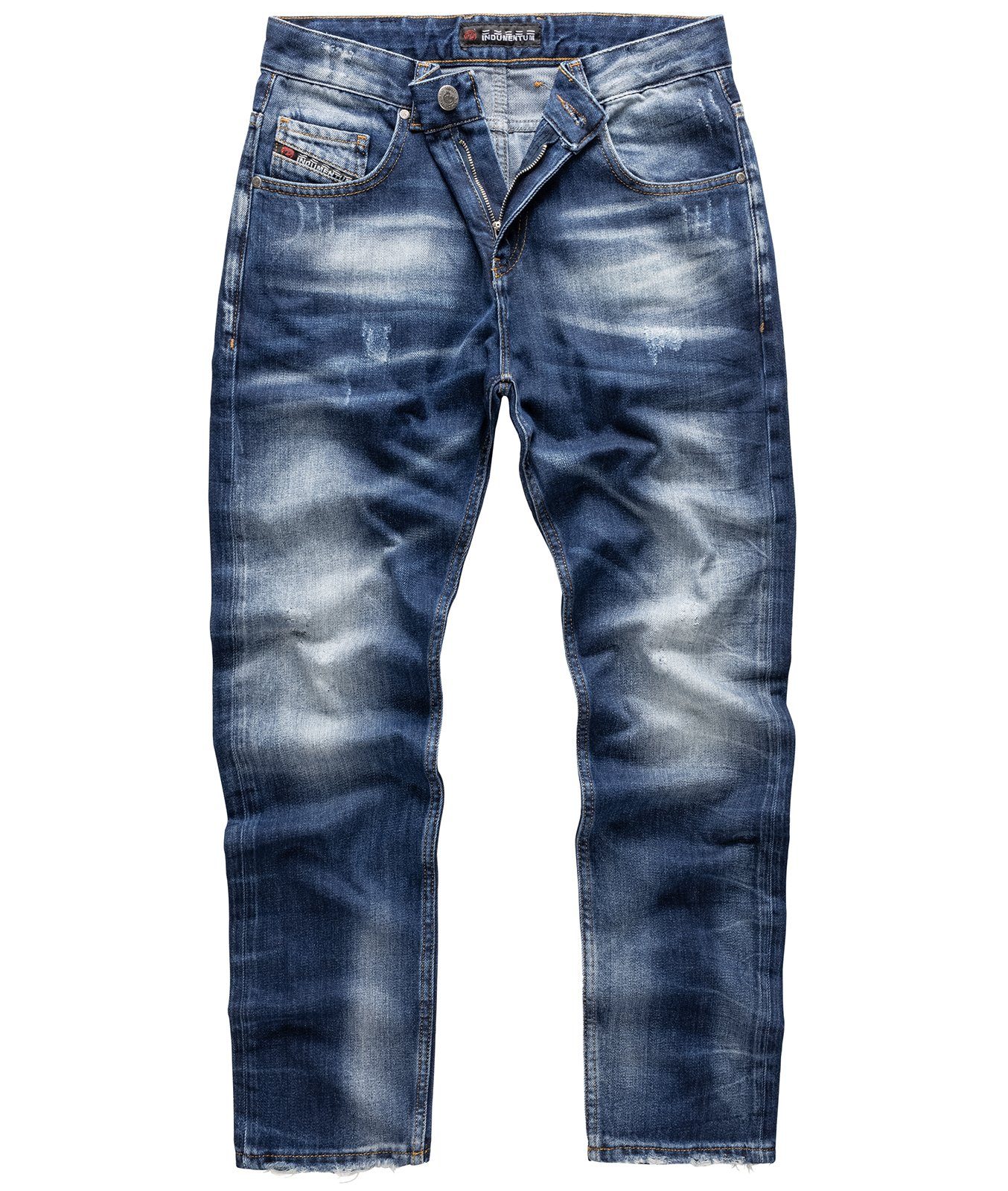 Indumentum Regular-fit-Jeans Herren IR-503 Stonewashed Jeans Dunkelblau