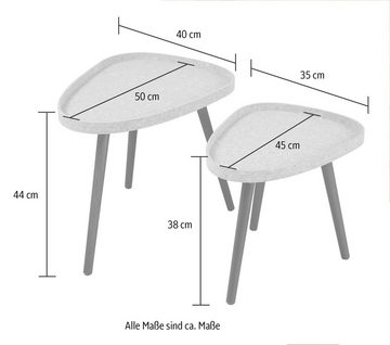 INOSIGN Beistelltisch (Set, 2-St., 2er Set), Tischplatte aus Kork