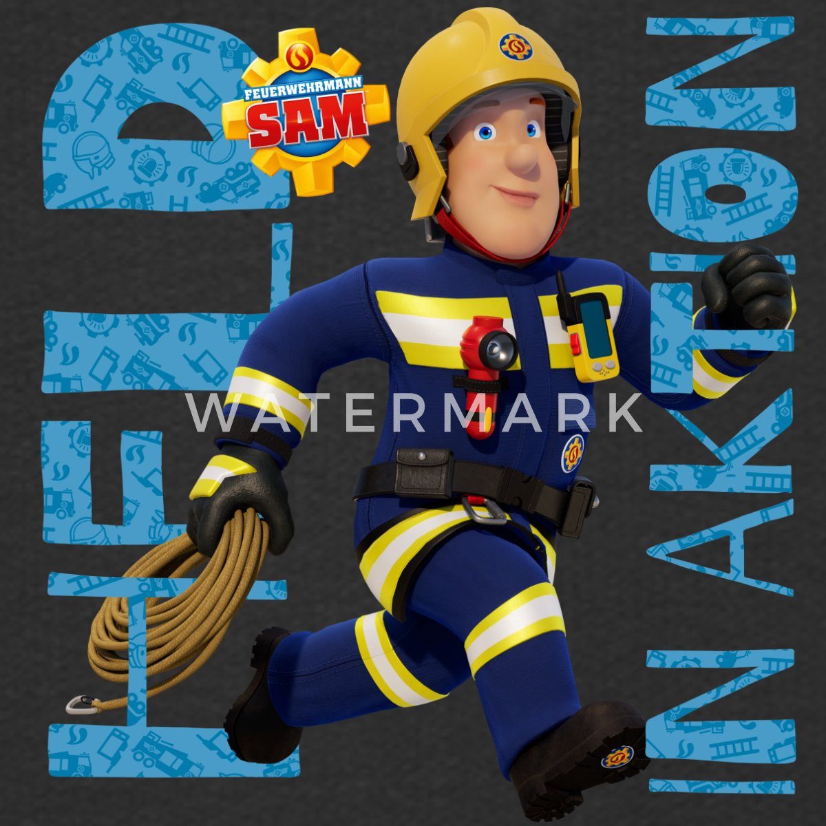 Spreadshirt Hoodie Feuerwehrmann Sam™ Held In Aktion Cooles Design Kinder Premium Hoodie (1-tlg)