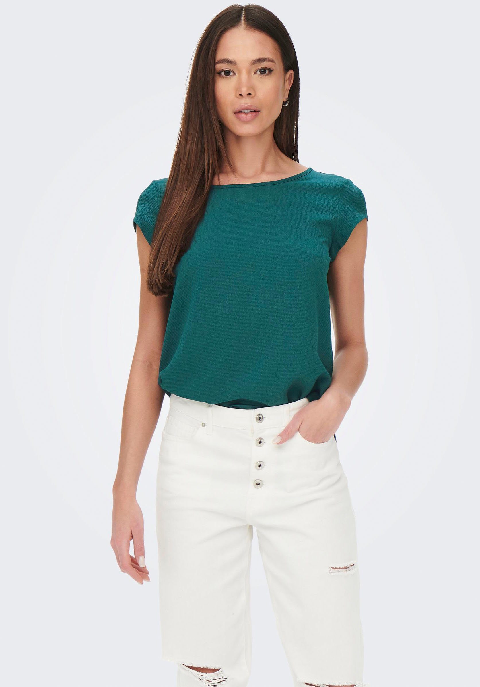 ONLY Kurzarmbluse ONLVIC S/S SOLID TOP NOOS PTM