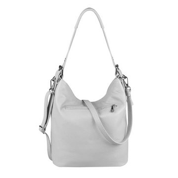 ITALYSHOP24 Schultertasche Made in Italy Damen XL Leder Shopper, als Handtasche, Henkeltasche, Umhängetasche tragbar